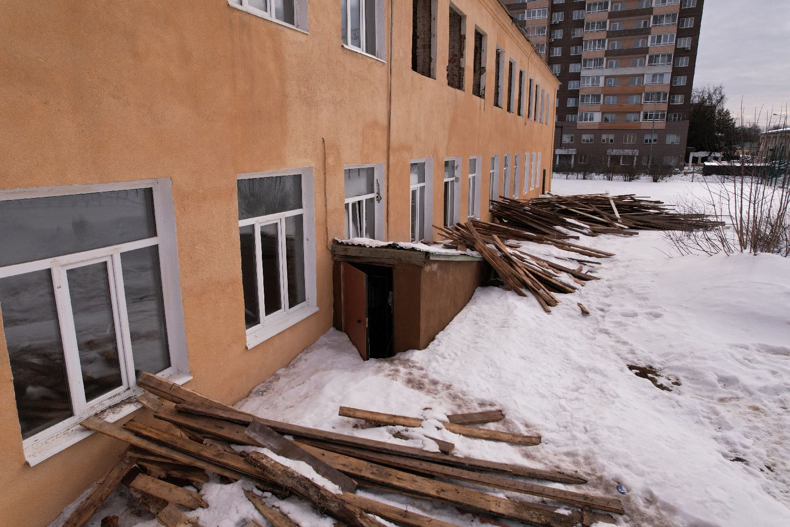 видео с коптера, солнечногорск, ремонт, школа,