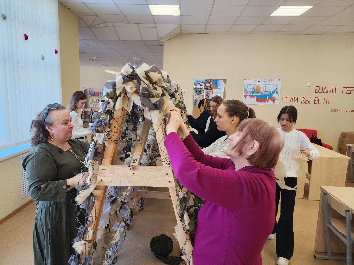 активное долголетие, школы, маскировочные сети, неделя добрых дел,