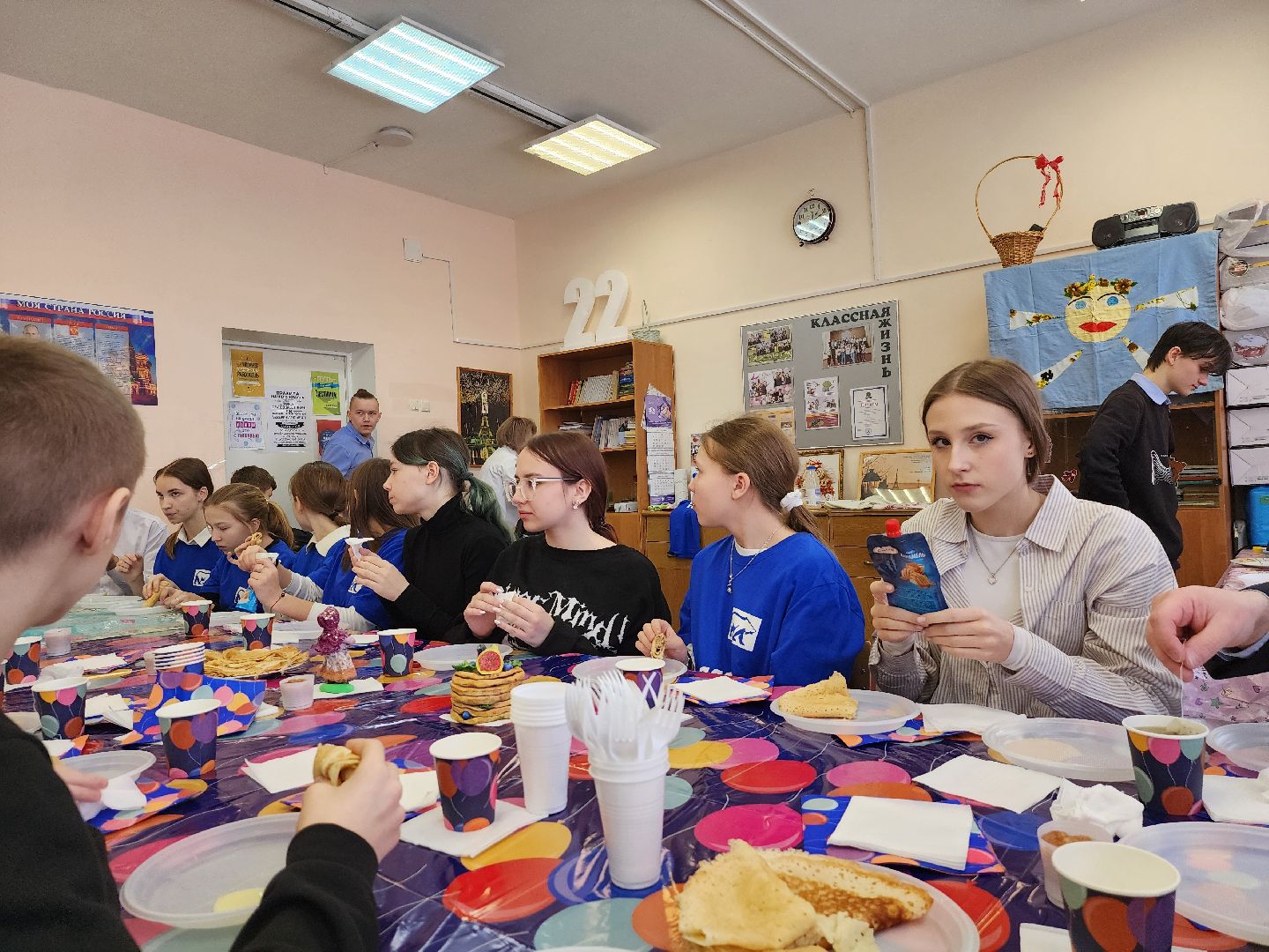 неделя добрых дел, Дубна, Гимназия 3, Блины, Масленица, Дети,