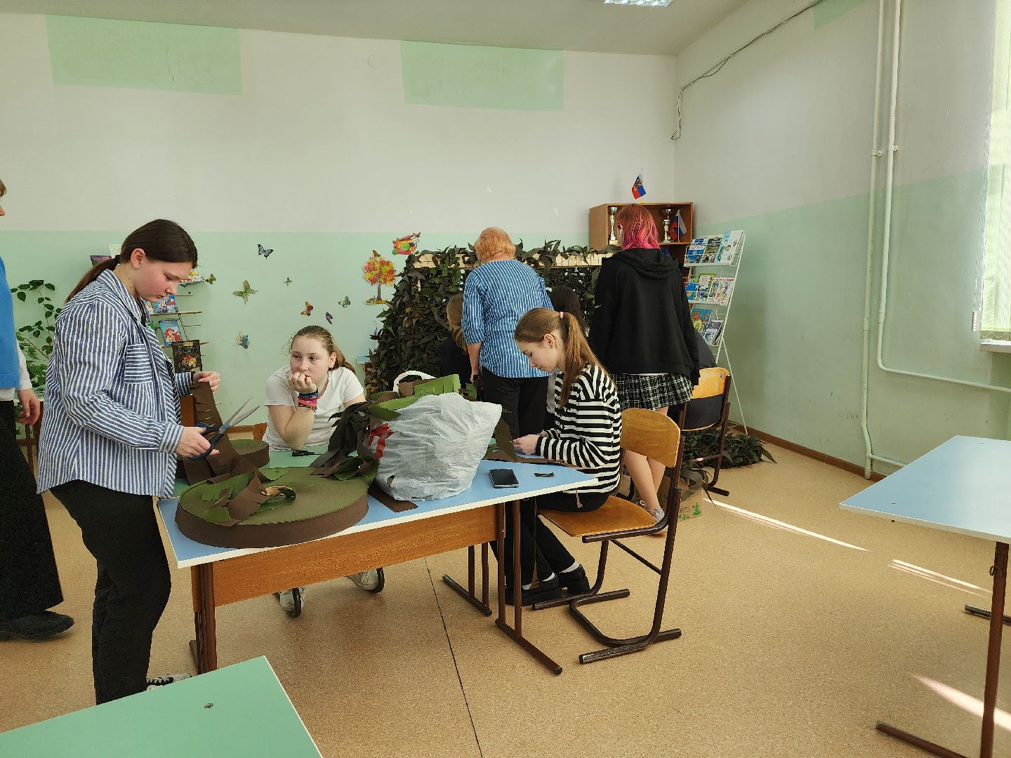 Дубна, неделя добрых дел, Школа, Дети, маскировочная сеть,