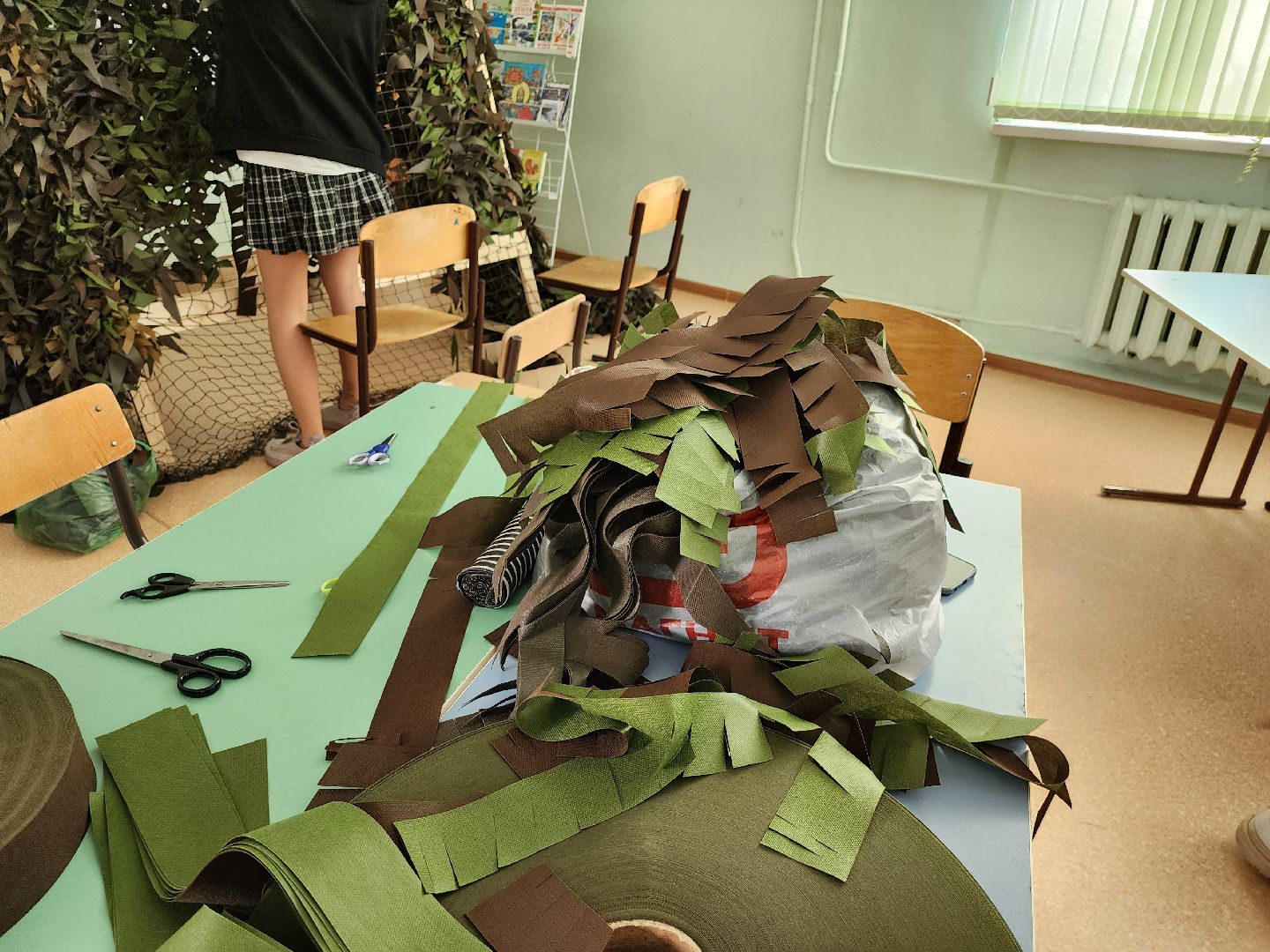 Дубна, неделя добрых дел, Школа, Дети, маскировочная сеть,