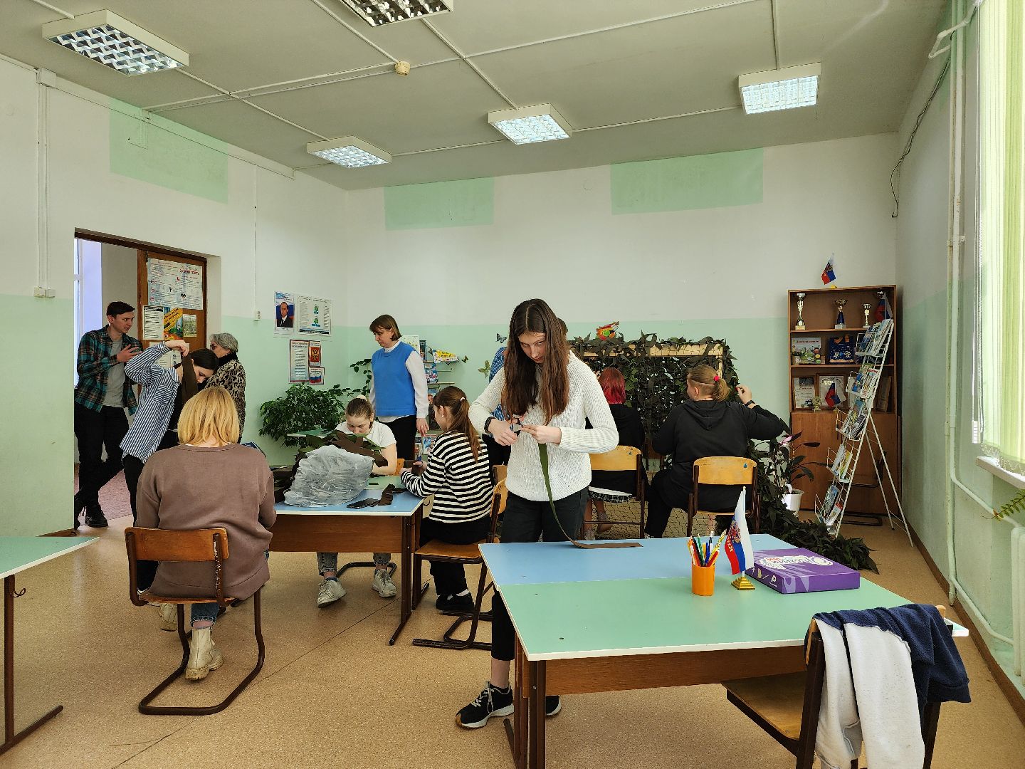 Дубна, неделя добрых дел, Школа, Дети, маскировочная сеть,