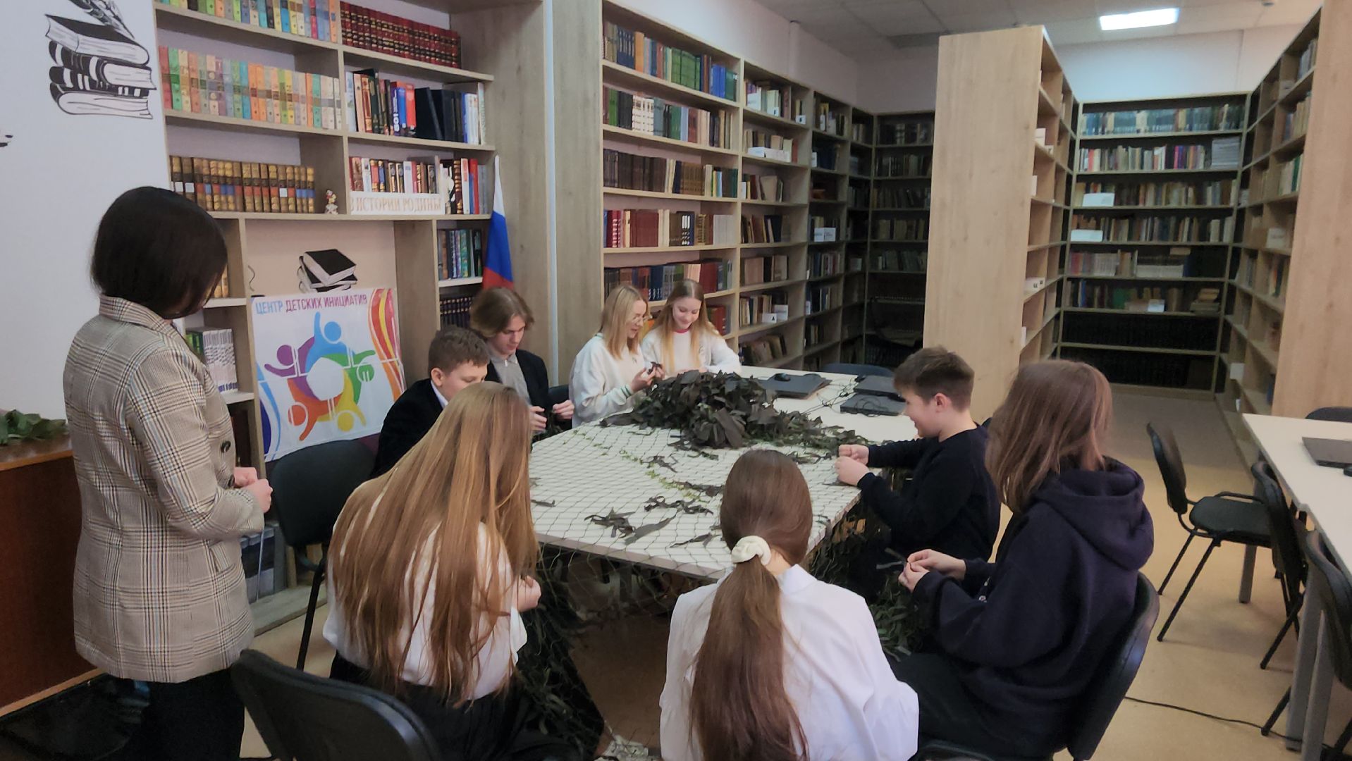 гимназия №1, Алина Русанова, неделя добрых дел, маскировочные сети, плетение сетей, Жуковяз,