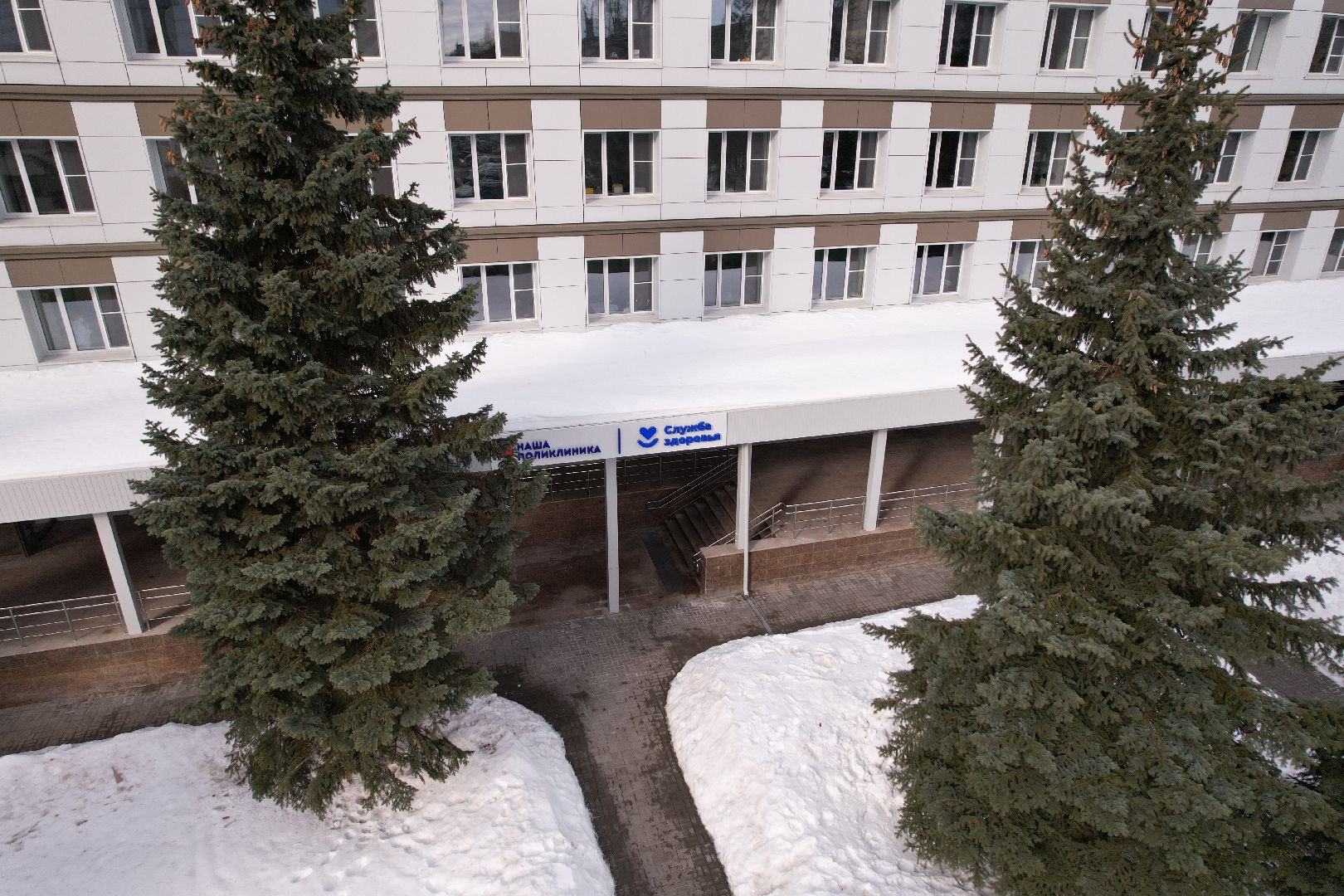 видео с коптера, поликлиника, королев,