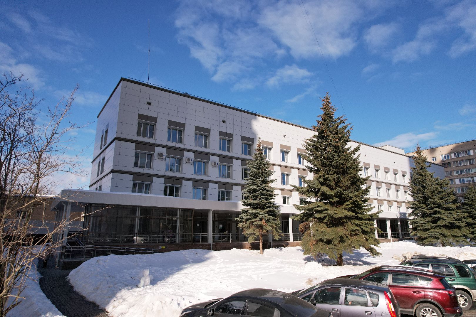 видео с коптера, поликлиника, королев,