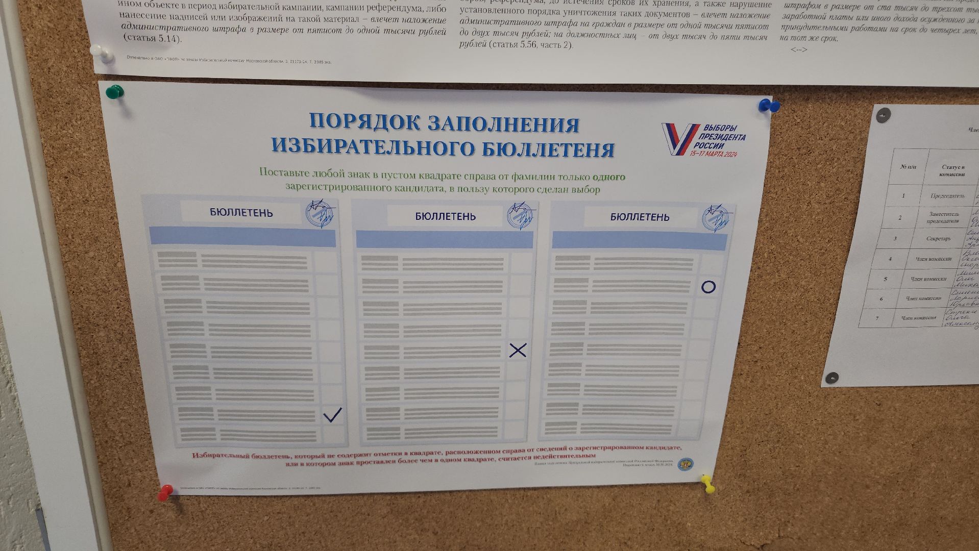 Реутов, выборы 2024, Президент, Голосование, веервые на выборы,