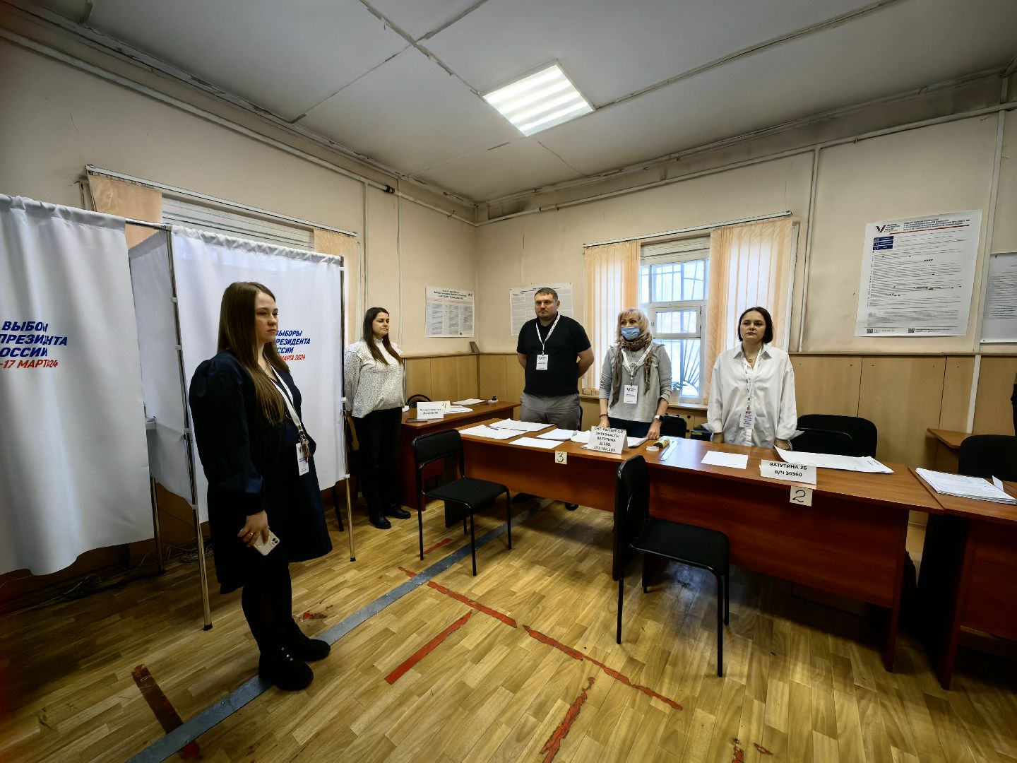 открытие, избирательные участки, выборы 2024, гимн,