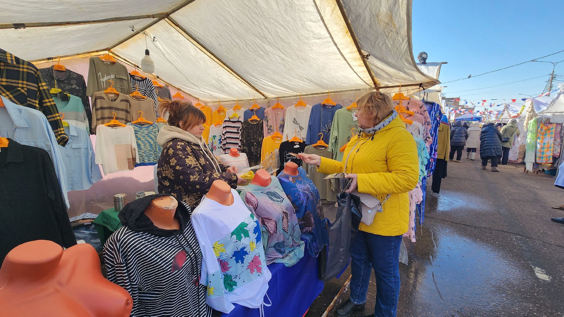 Солнечногорск, Советская площадь, ярмарка, торговля, Масленица,