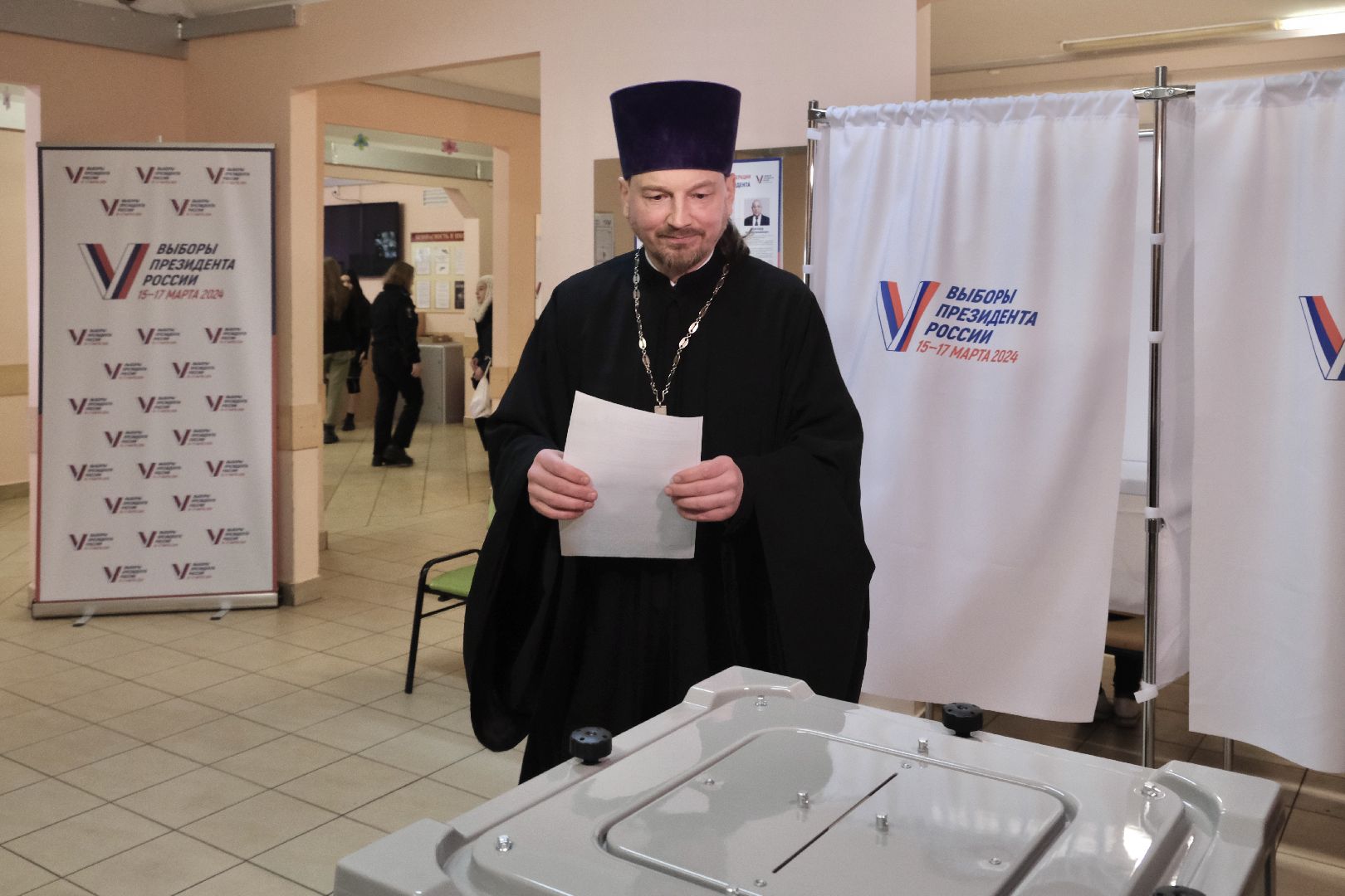 Красногорск, выборы, церковь, голосование, выборы президента 2024, священник,