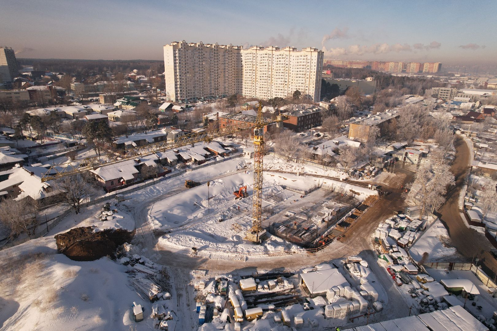 видео с коптера, люберцы, поликлиника,