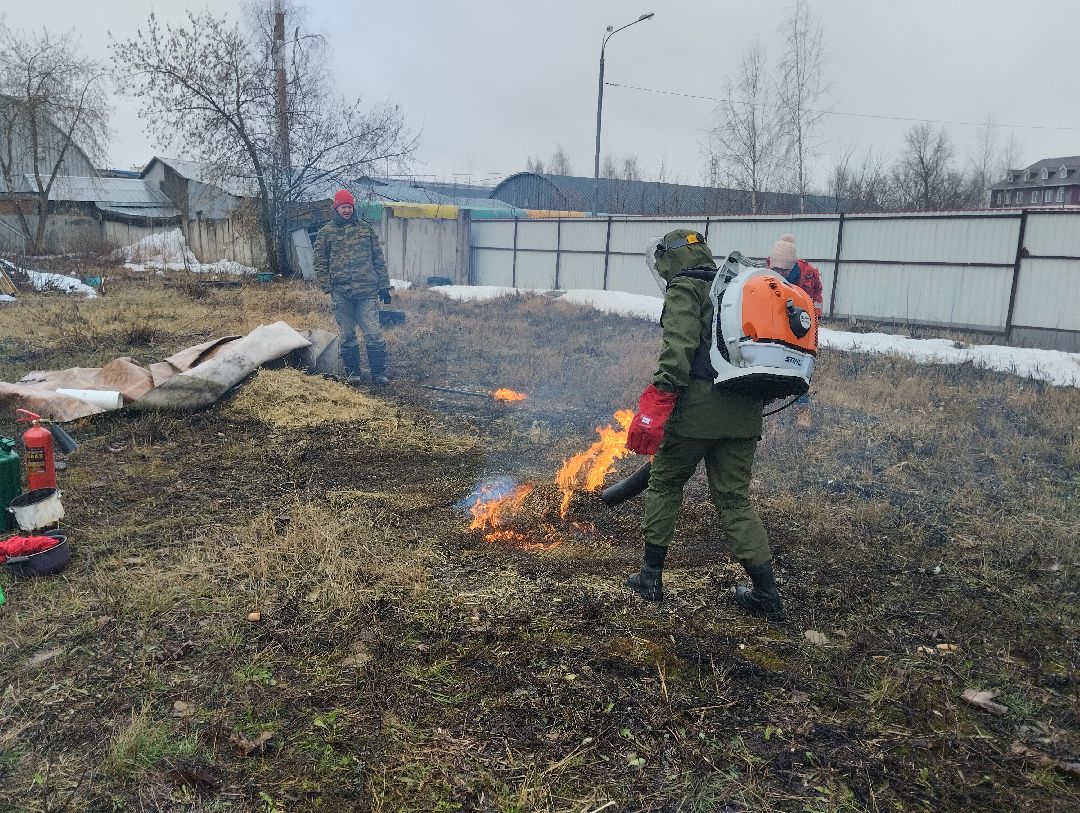 пожарные, учения