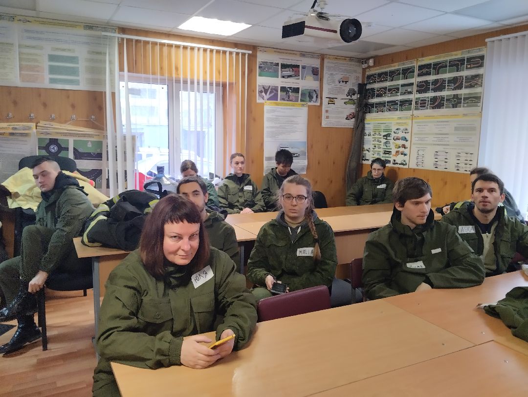 пожарные, учения