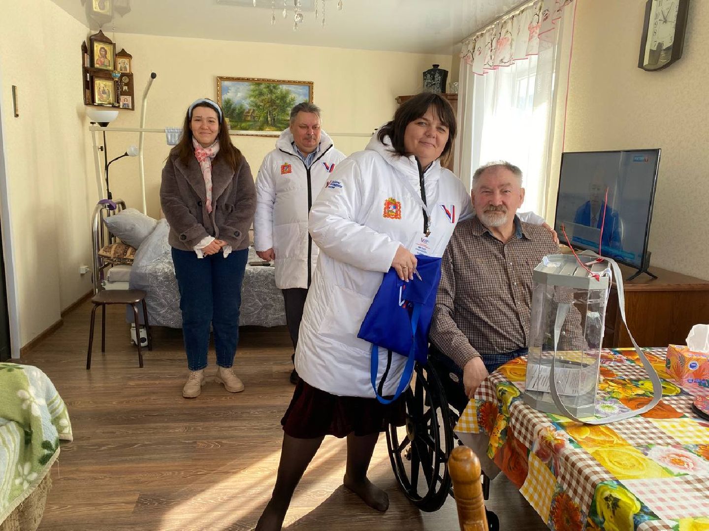 чехов, выборы президента, голосование на дому, инвалид, военнослужащий, выборы 2024, выборы президента 2024, выборы президента россии,