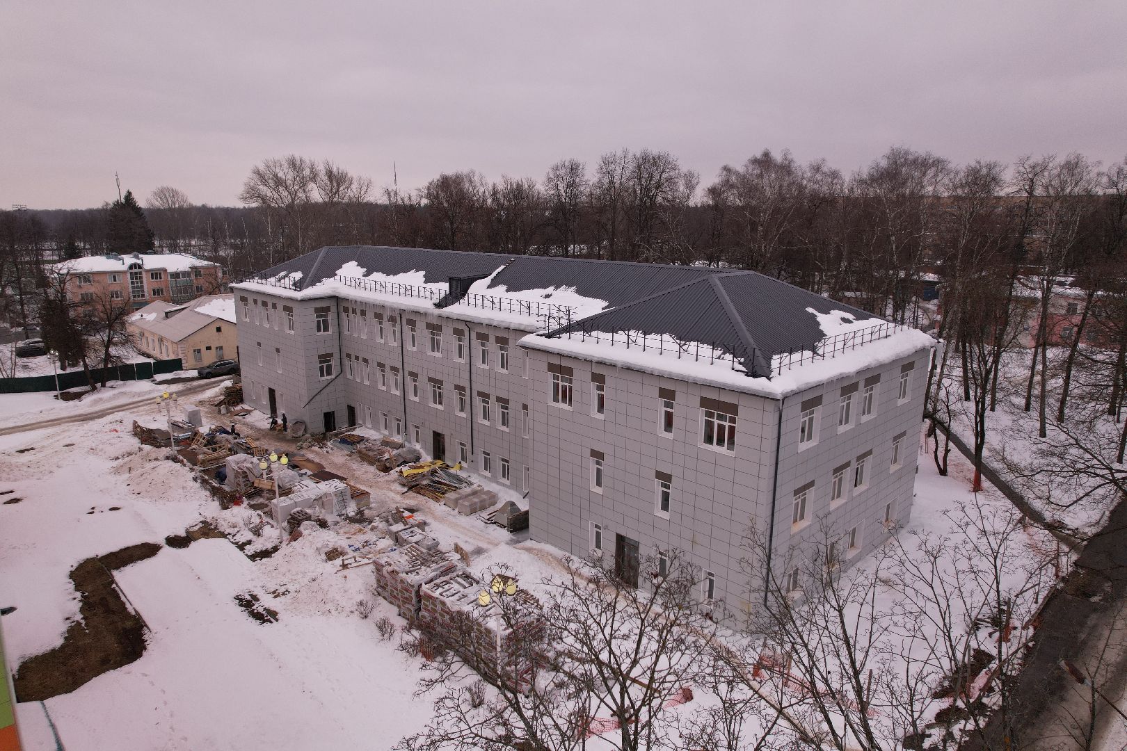 видео с коптера, ремонт, больница, ступино,