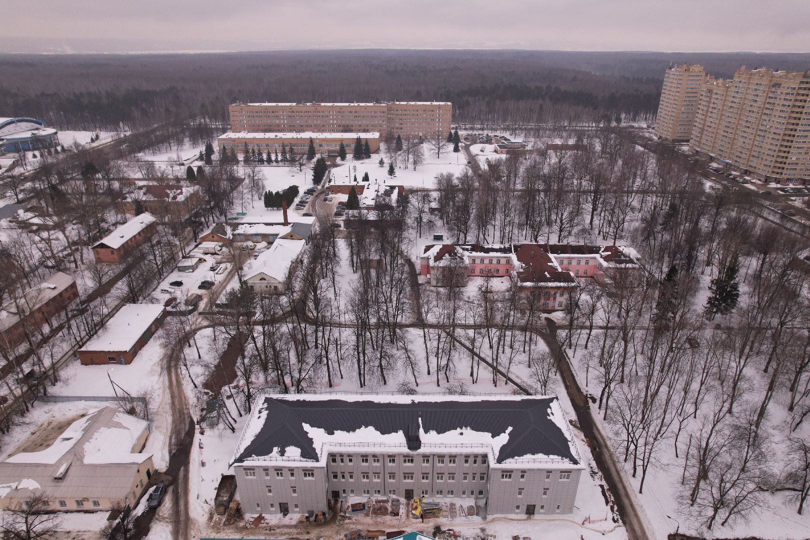 видео с коптера, ремонт, больница, ступино,