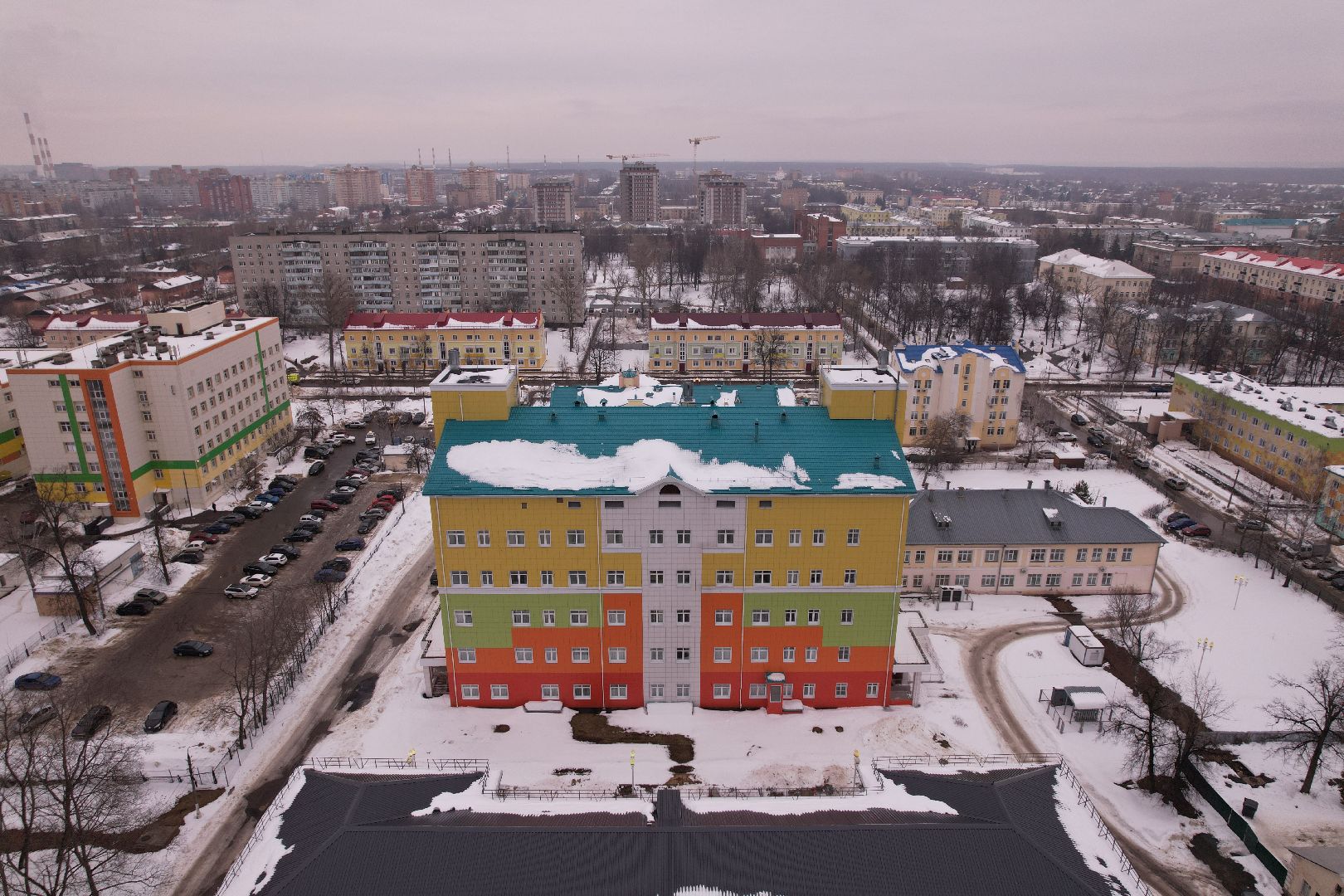 видео с коптера, больница, роддом, дети, ступино,