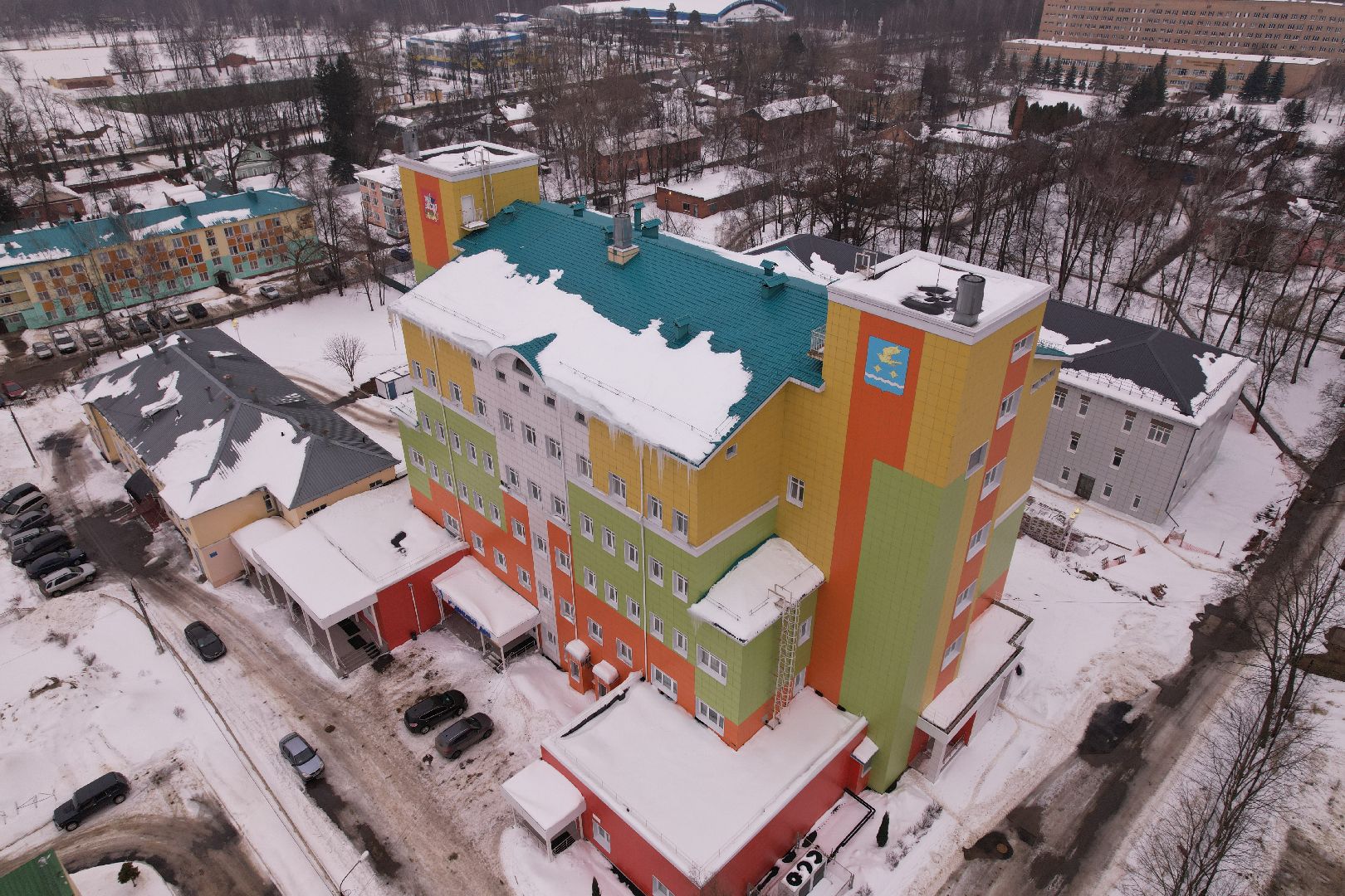 видео с коптера, больница, роддом, дети, ступино,
