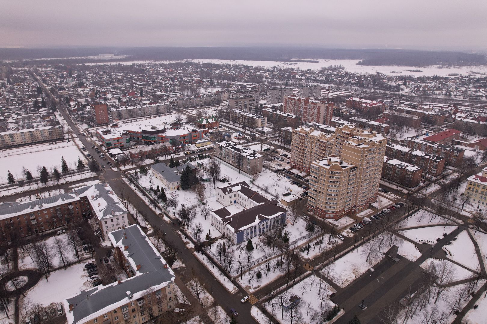 видео с коптера, ступино, ремонт, школа,