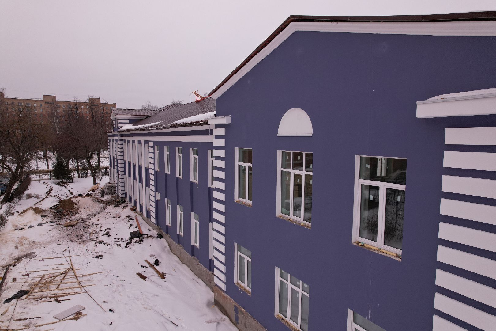 видео с коптера, ступино, ремонт, школа,