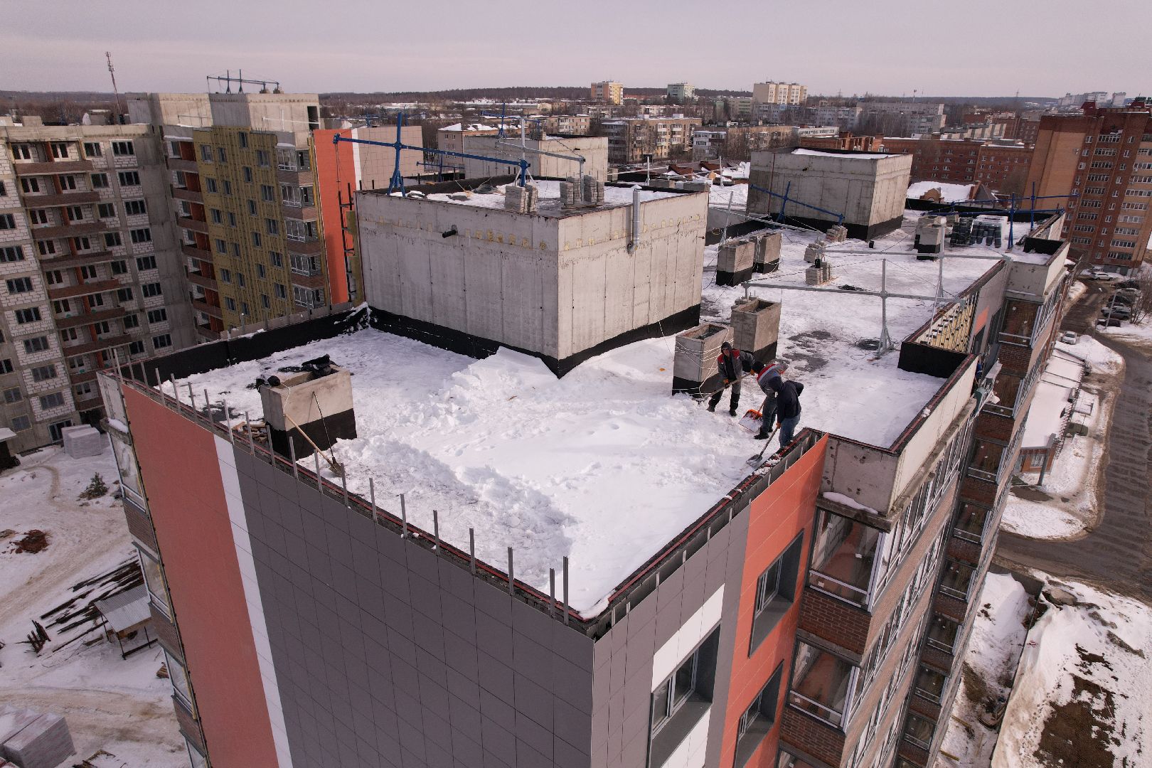 видео с коптера, кашира, строительство,