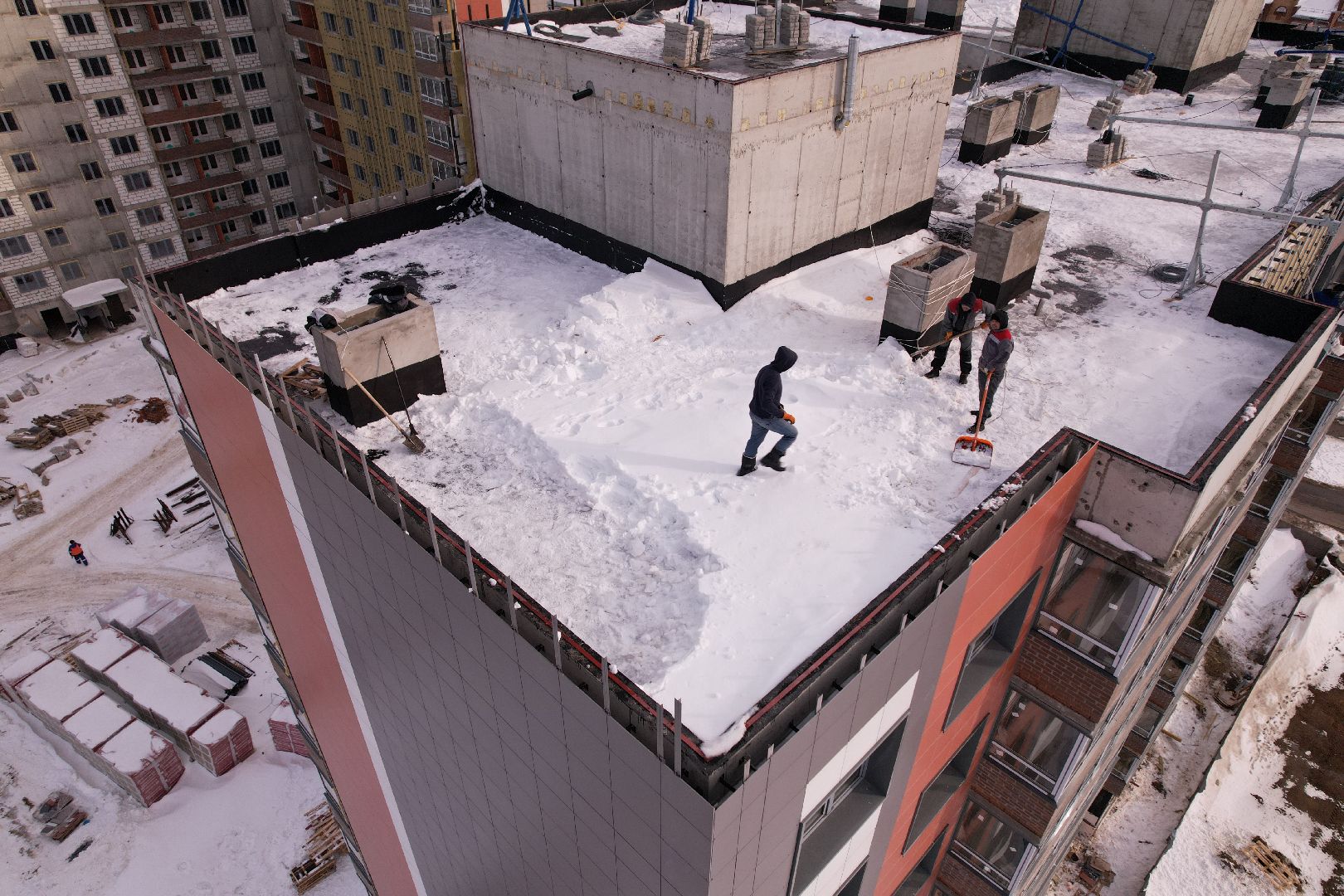 видео с коптера, кашира, строительство,