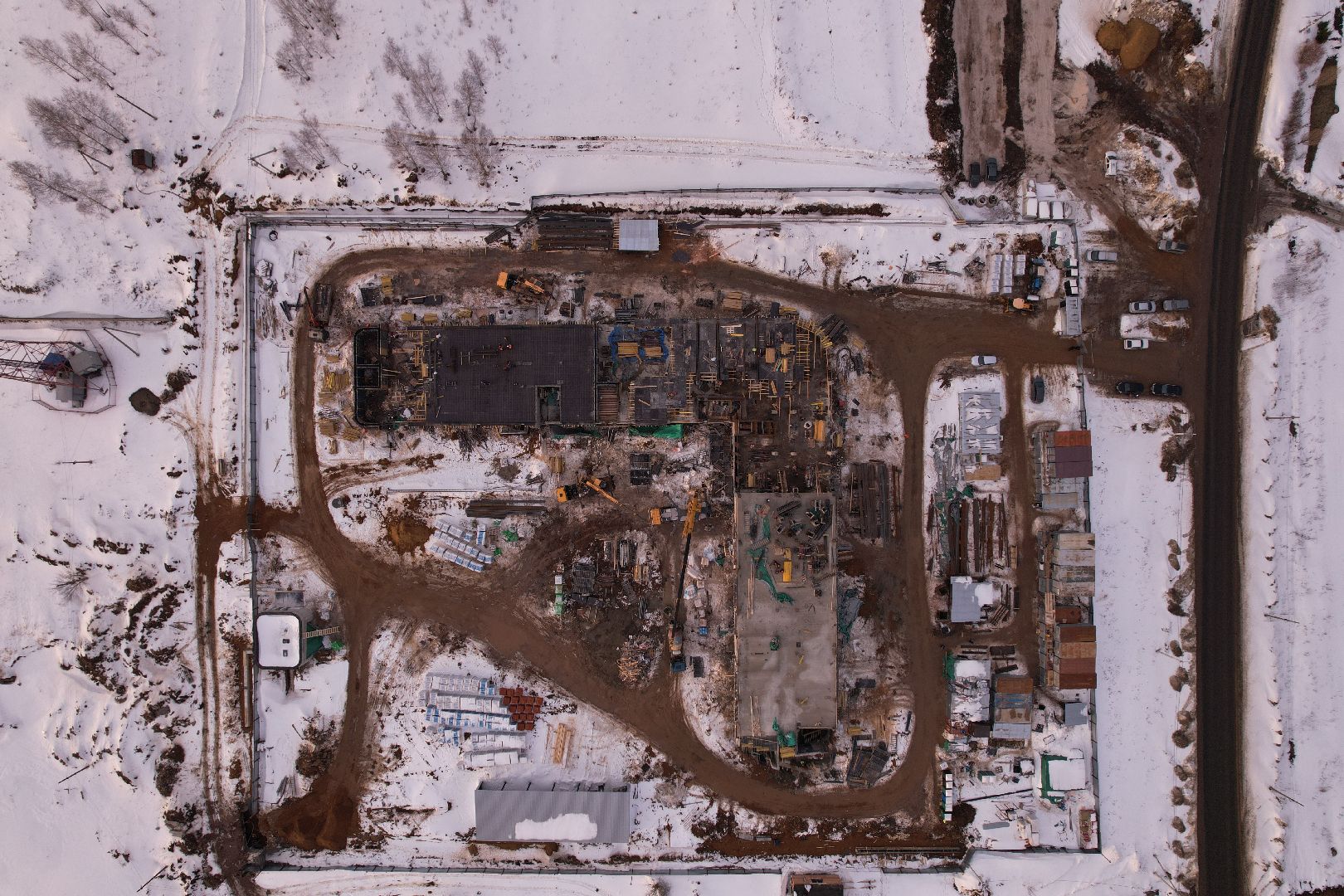 видео с коптера, кашира, строительство, полиция,