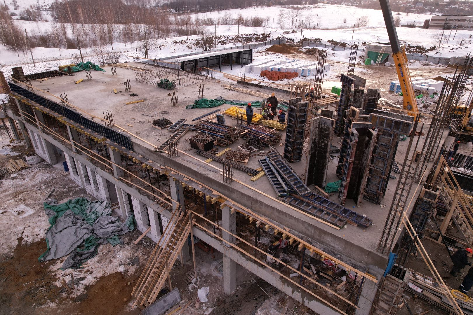 видео с коптера, кашира, строительство, полиция,