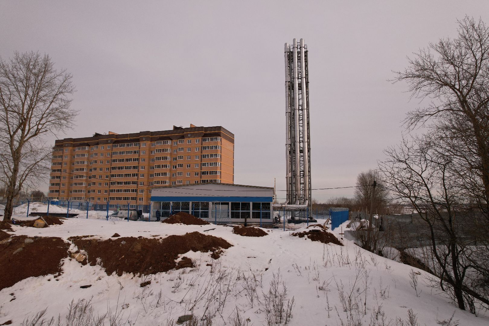 видео с коптера, клин, котельная, жкх,