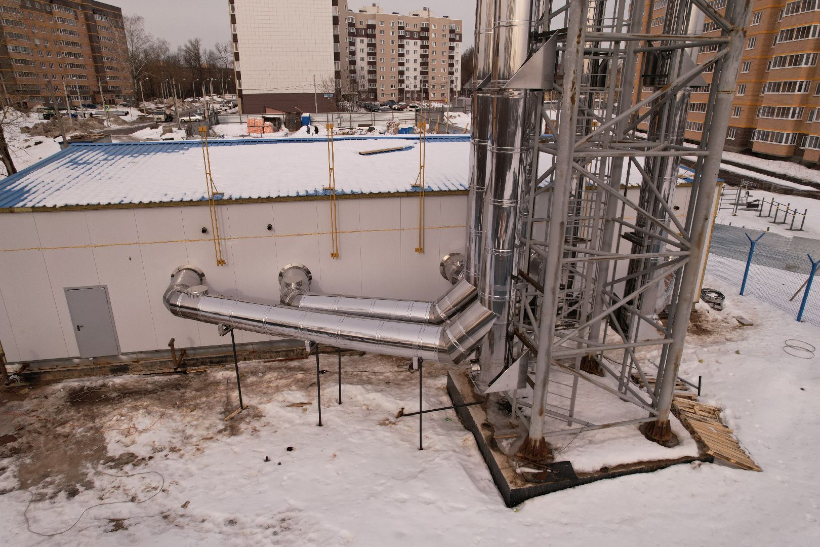 видео с коптера, клин, котельная, жкх,