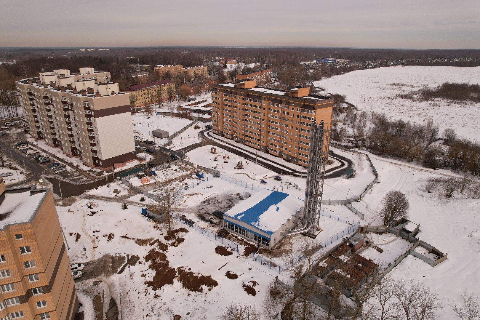 видео с коптера, клин, котельная, жкх,