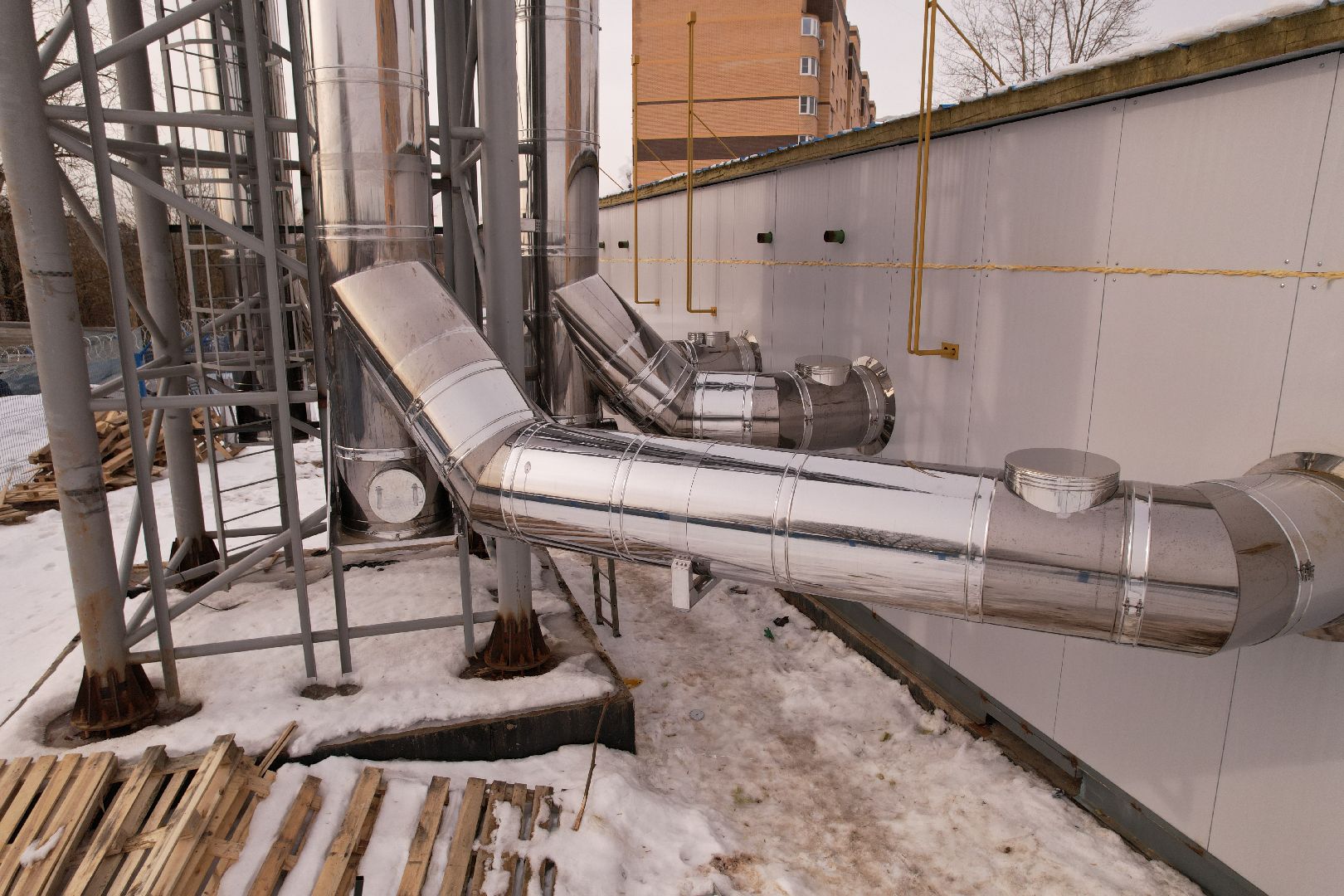 видео с коптера, клин, котельная, жкх,