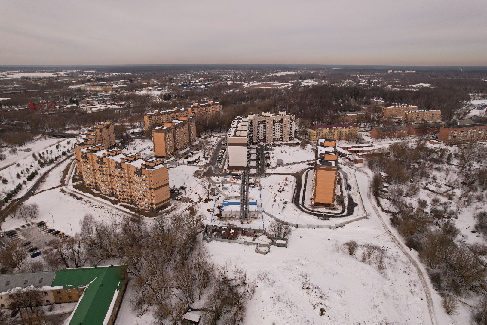 видео с коптера, клин, котельная, жкх,