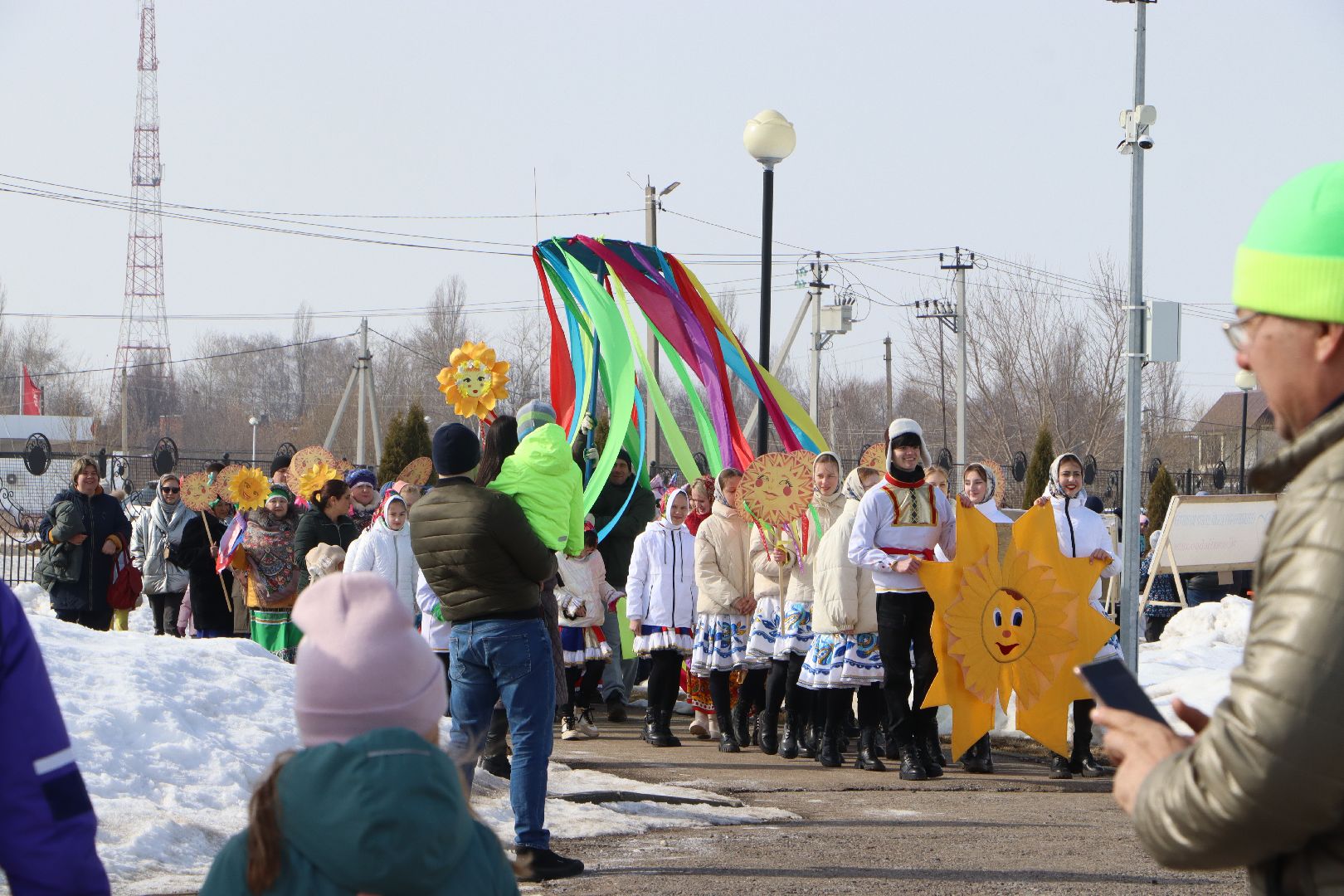Серебряные Пруды, ПКиО Серебряный, парк Серебряный, Широкая Масленица, столб с подарками, масленичный столб, Узуново,
