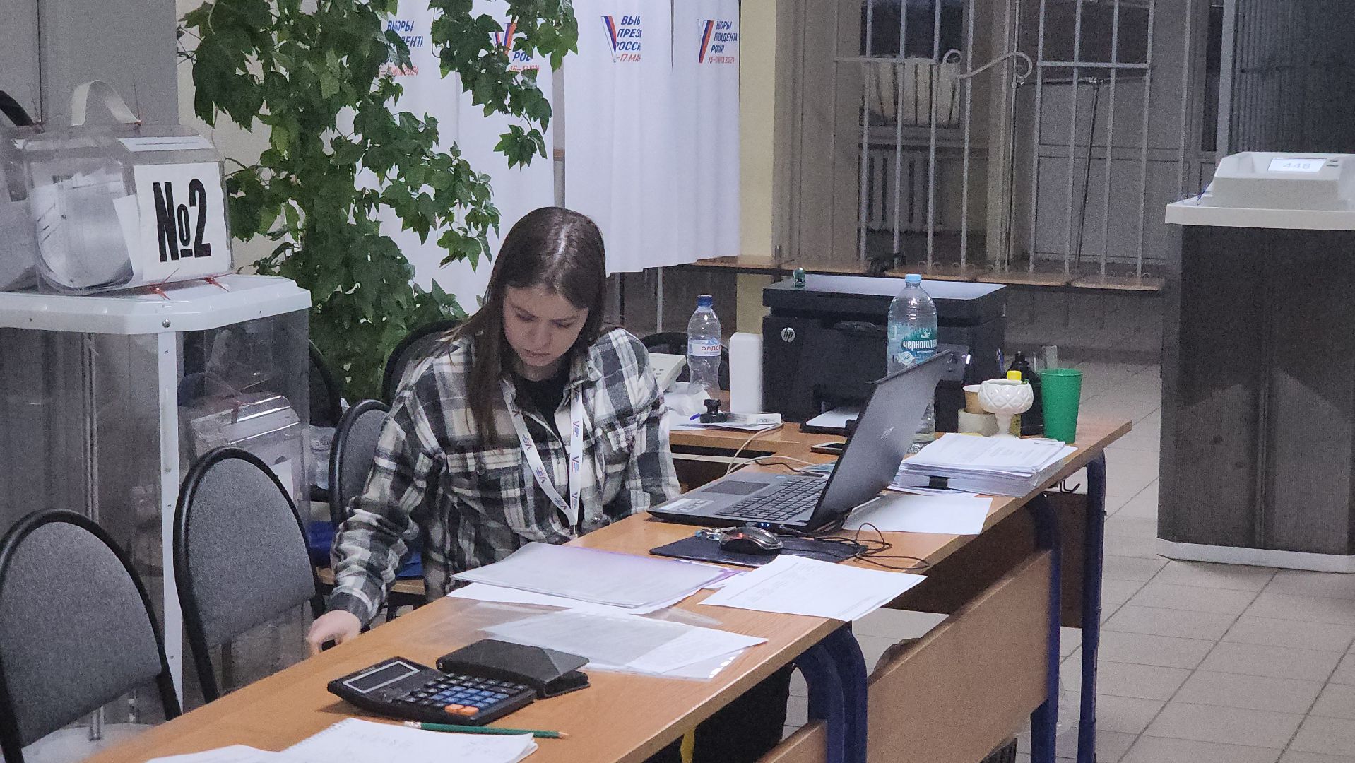 кашира, школа 4, уик 809, выборы президента 2024, голосование, завершение голосования,