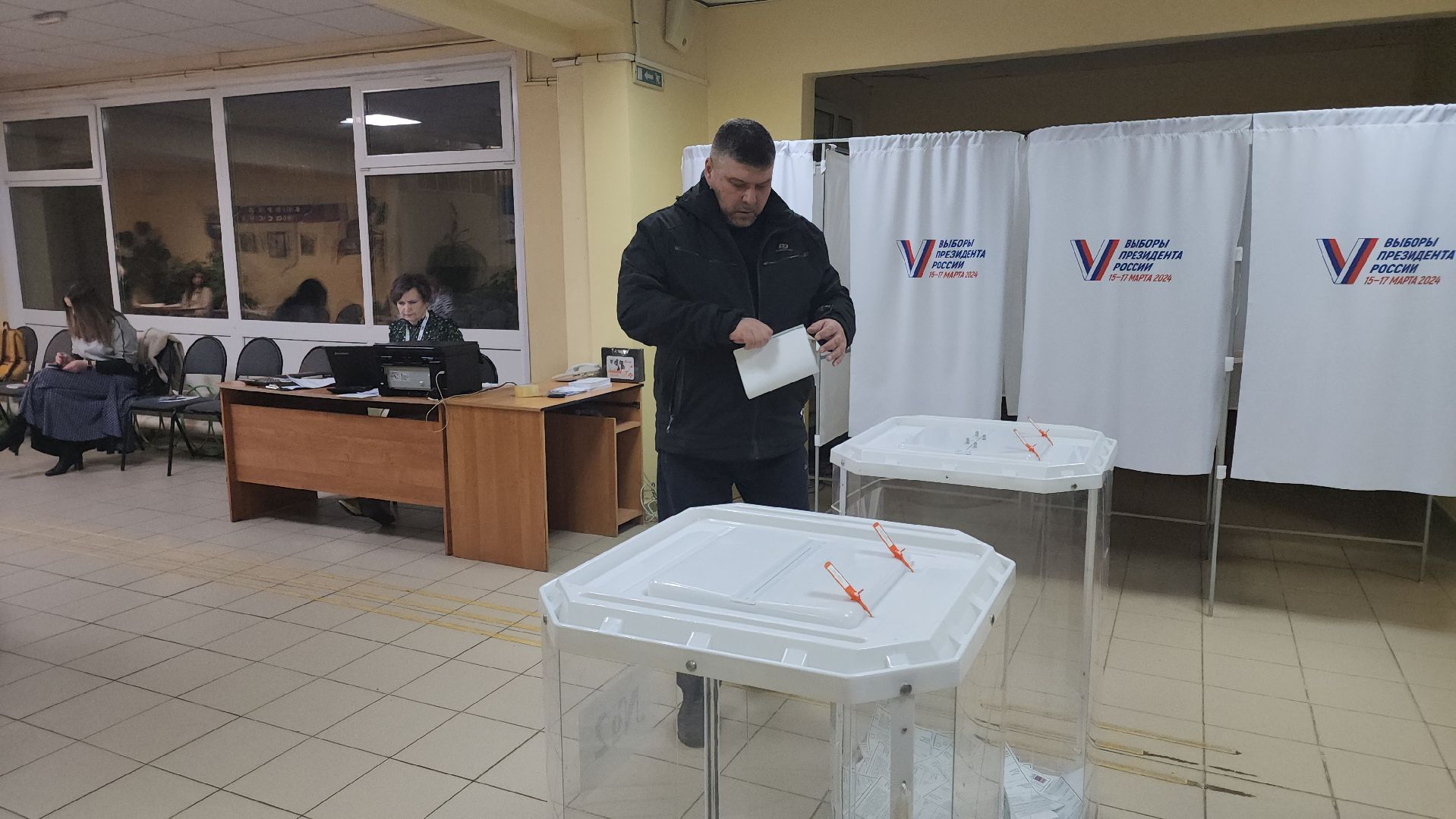 кашира, школа 4, уик 809, выборы президента 2024, голосование, завершение голосования,