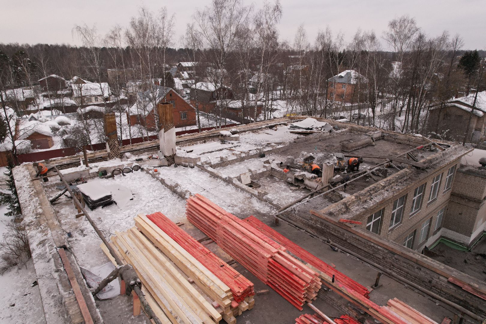 видео с коптера, школа,