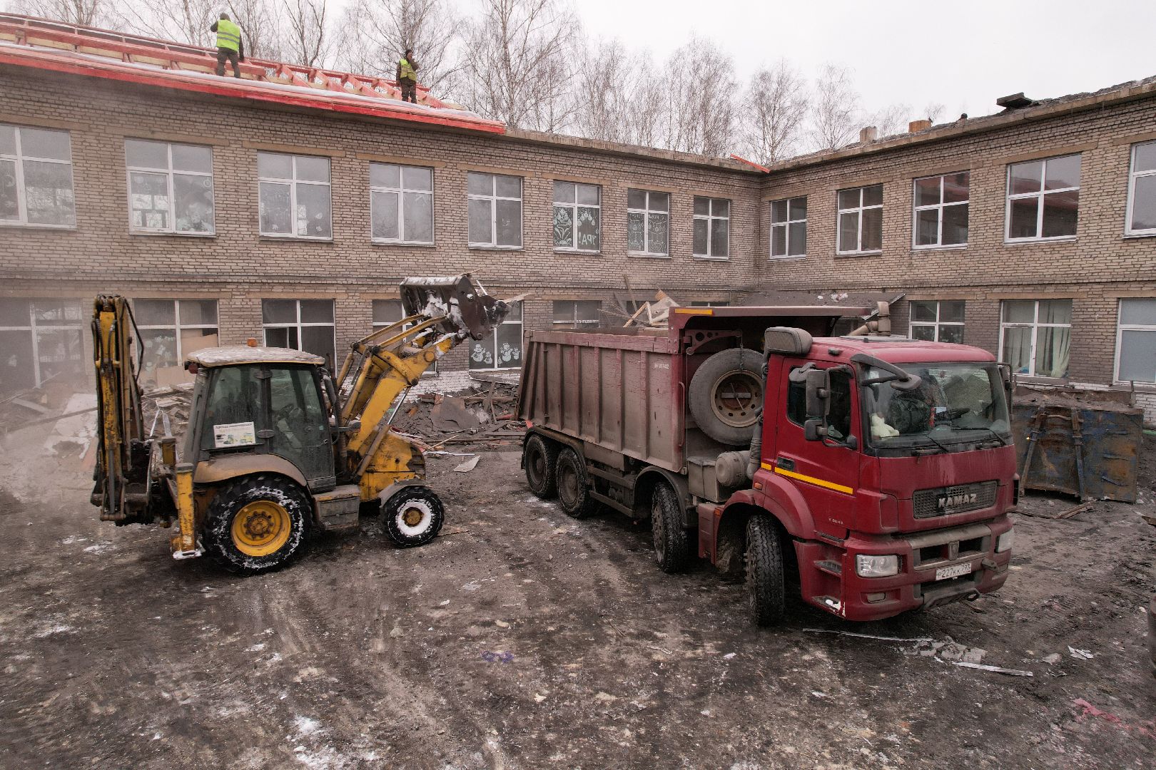видео с коптера, школа,