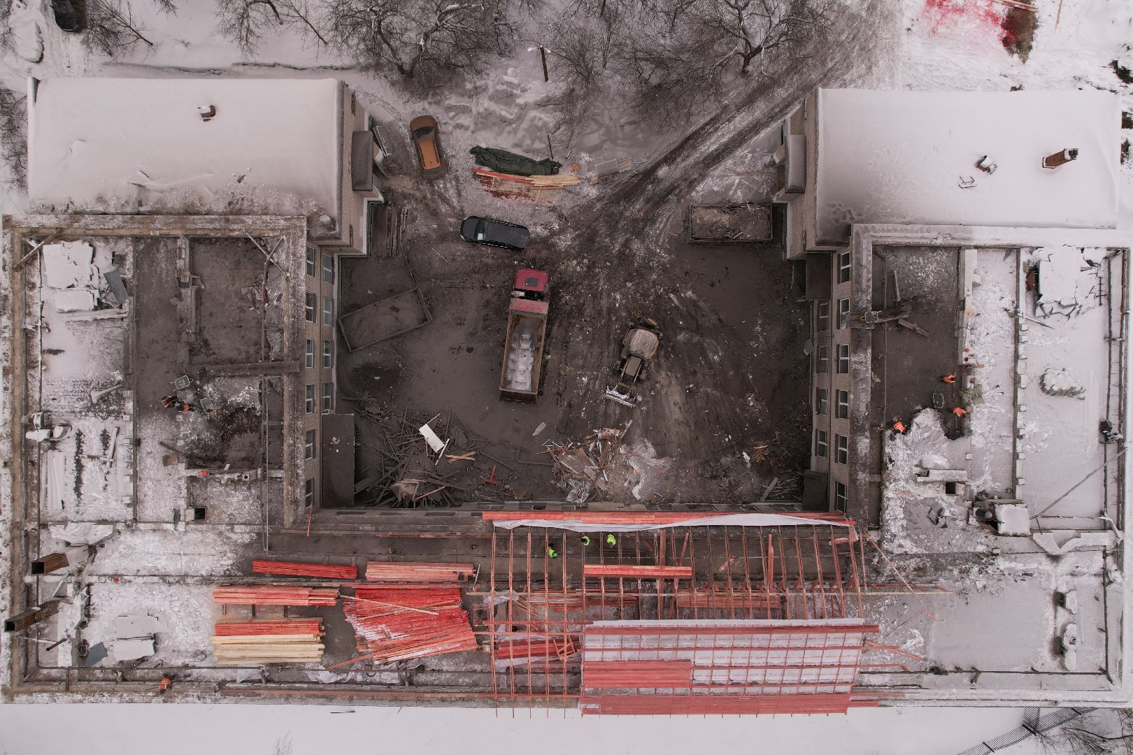 видео с коптера, школа,