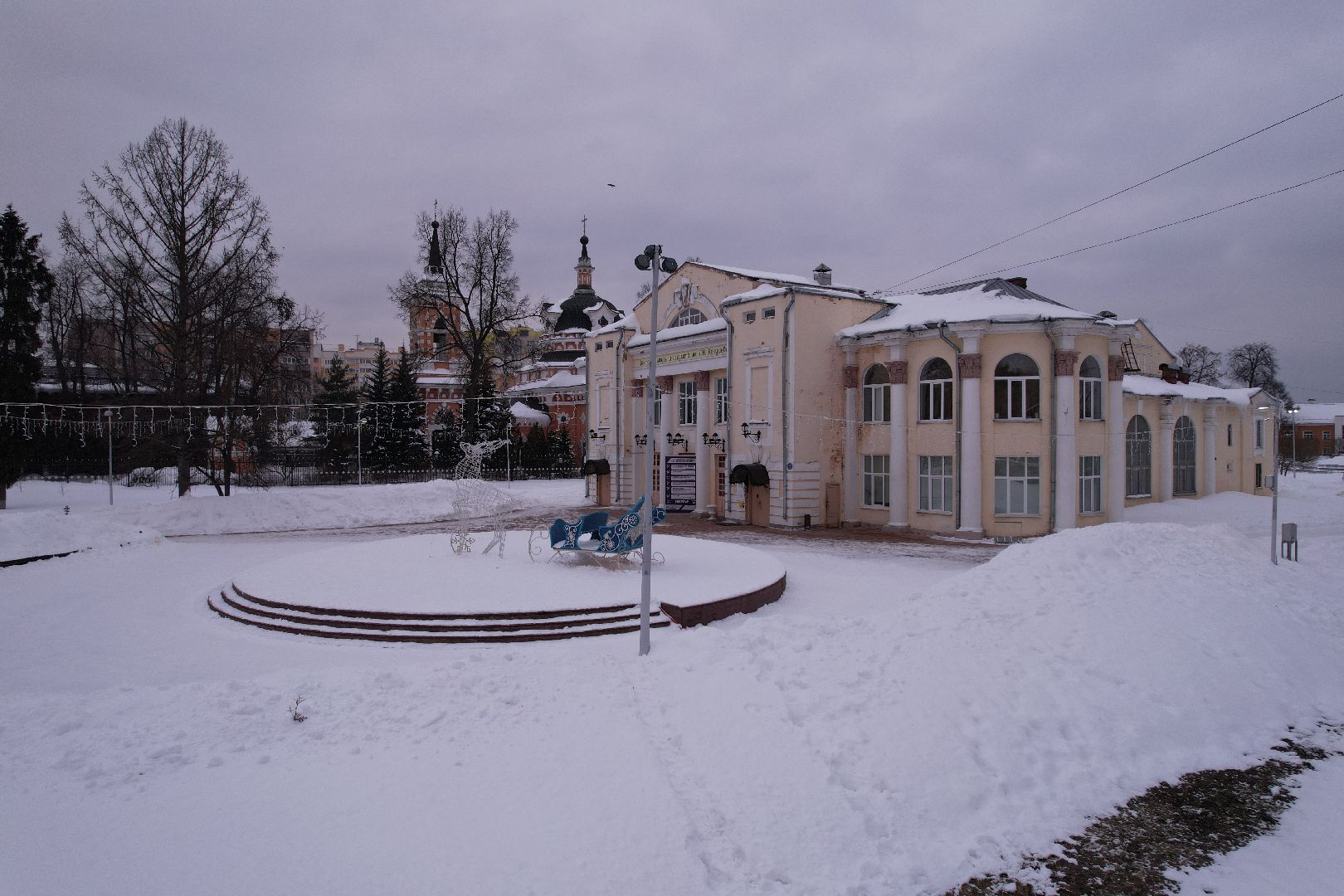 видео с коптера, пушкино, школа,