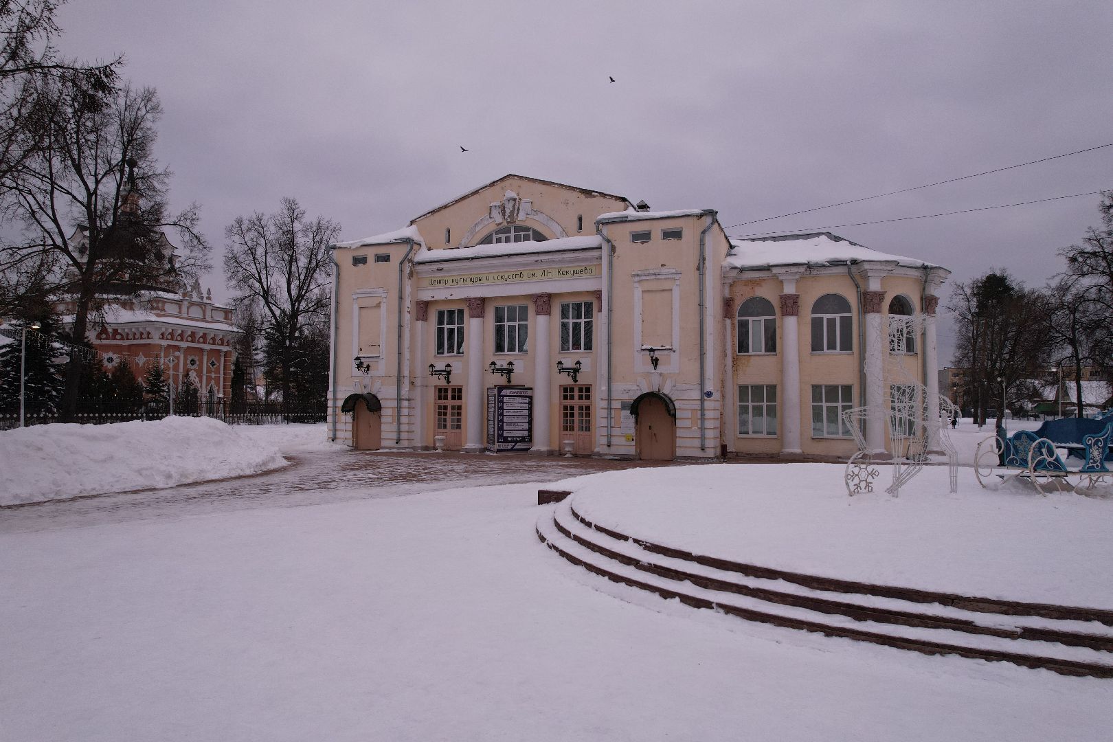 видео с коптера, пушкино, школа,