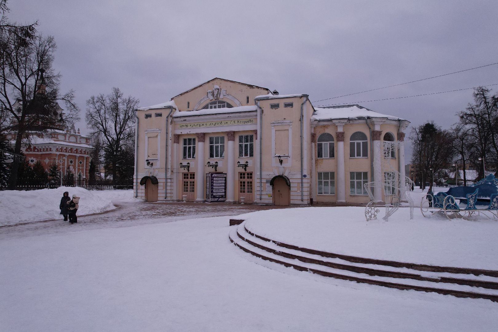 видео с коптера, пушкино, школа,