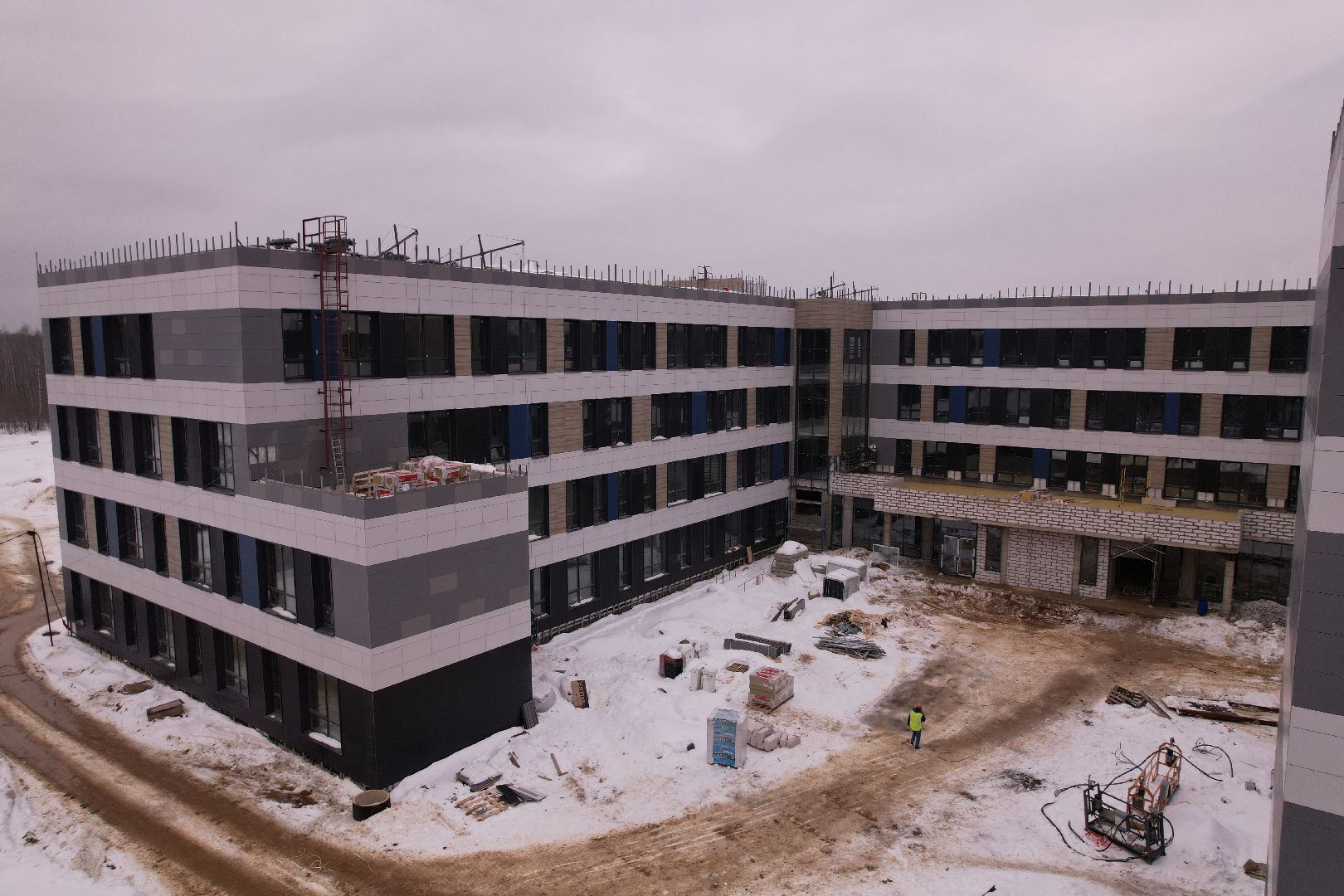 видео с коптера, школа, ступино,