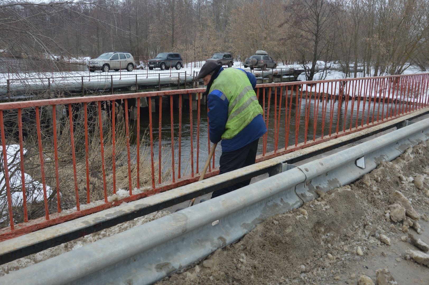 мосавтодор, шатура, очистка мостов, жкх и благоустройство, жкх подмосковье, уборка снега и наледи,