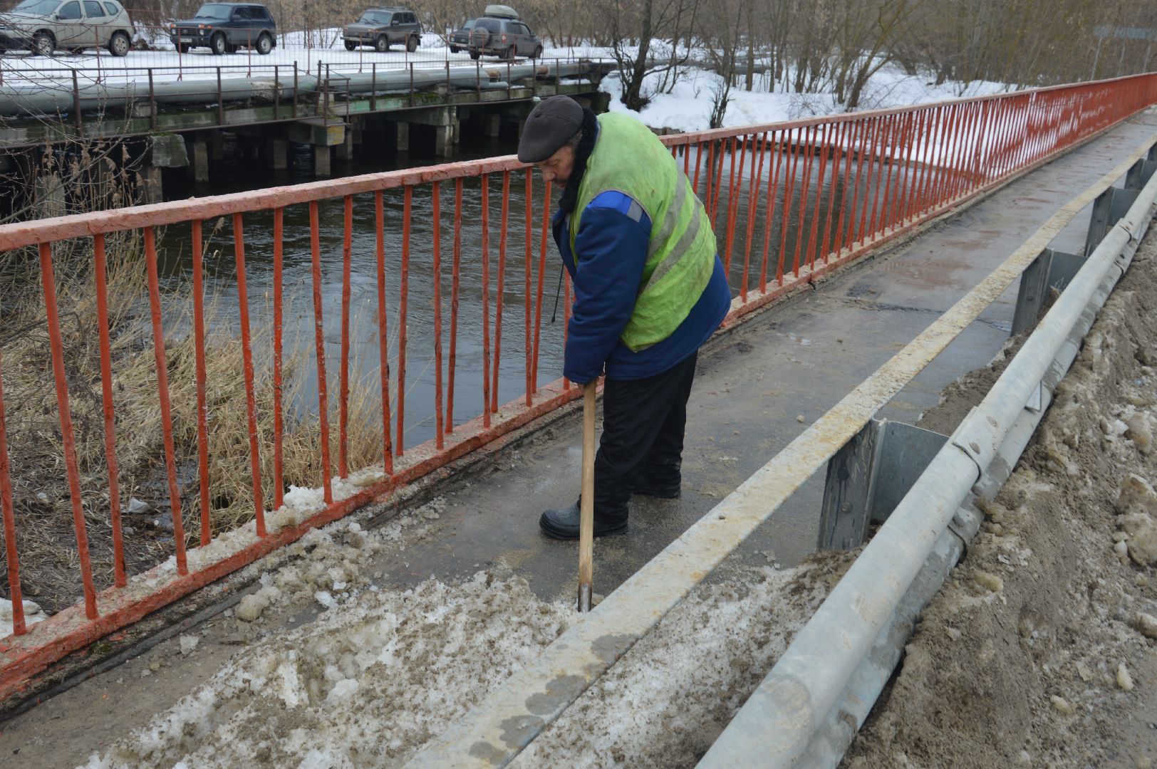 мосавтодор, шатура, очистка мостов, жкх и благоустройство, жкх подмосковье, уборка снега и наледи,