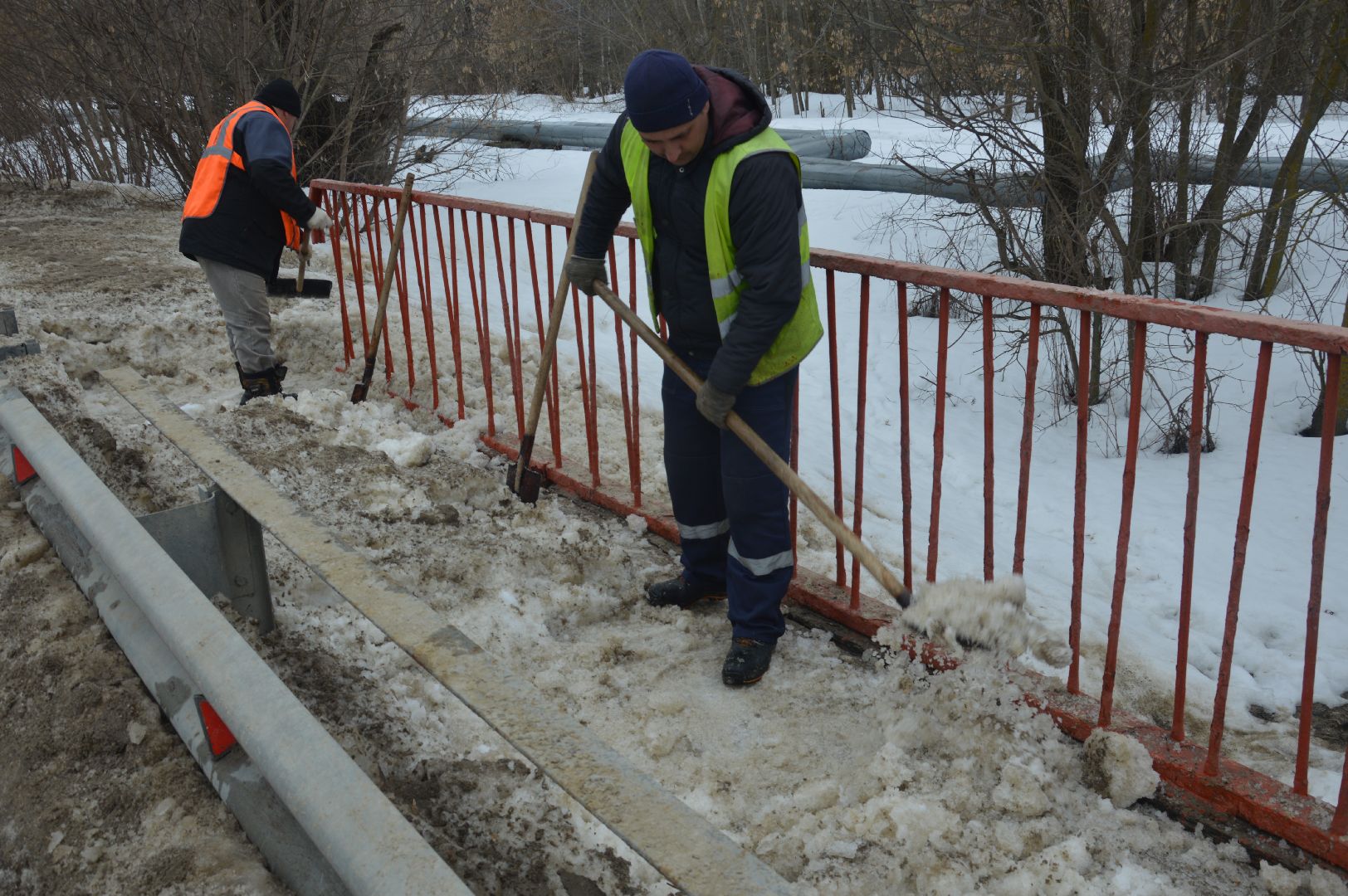 мосавтодор, шатура, очистка мостов, жкх и благоустройство, жкх подмосковье, уборка снега и наледи,