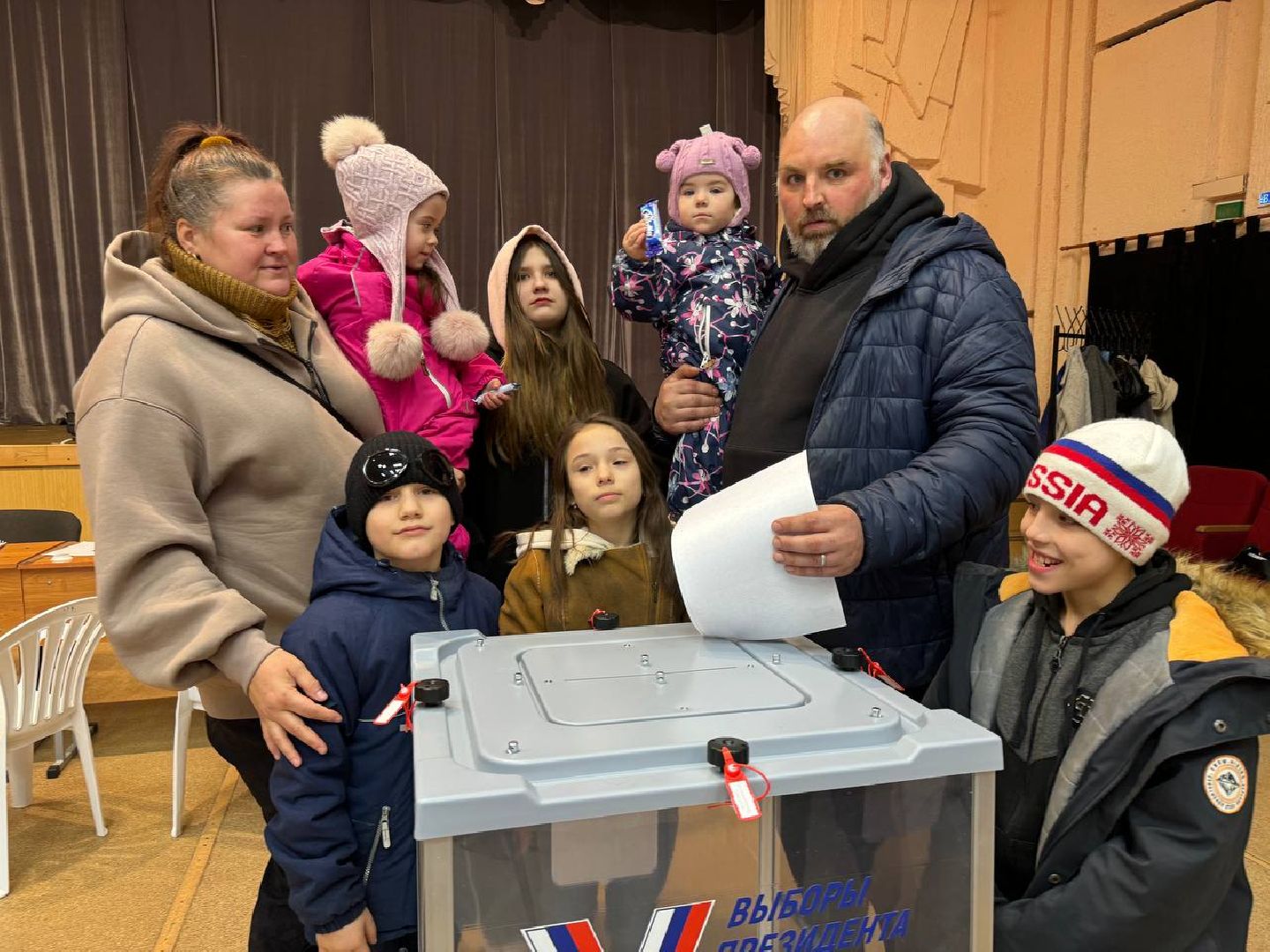 можайск, можайский городской округ, подмосковье, выборы 2024, выборы президента, многодетные семьи, пример детям, гражданская позициия, выбирают всей чсемьей,