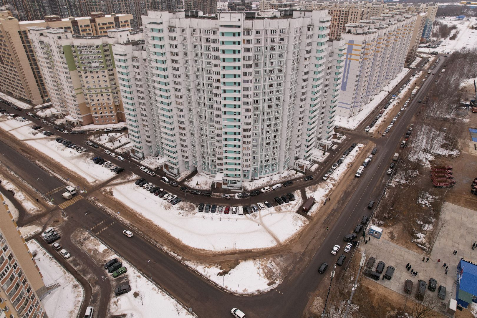 видео с коптера, дорога, балашиха,