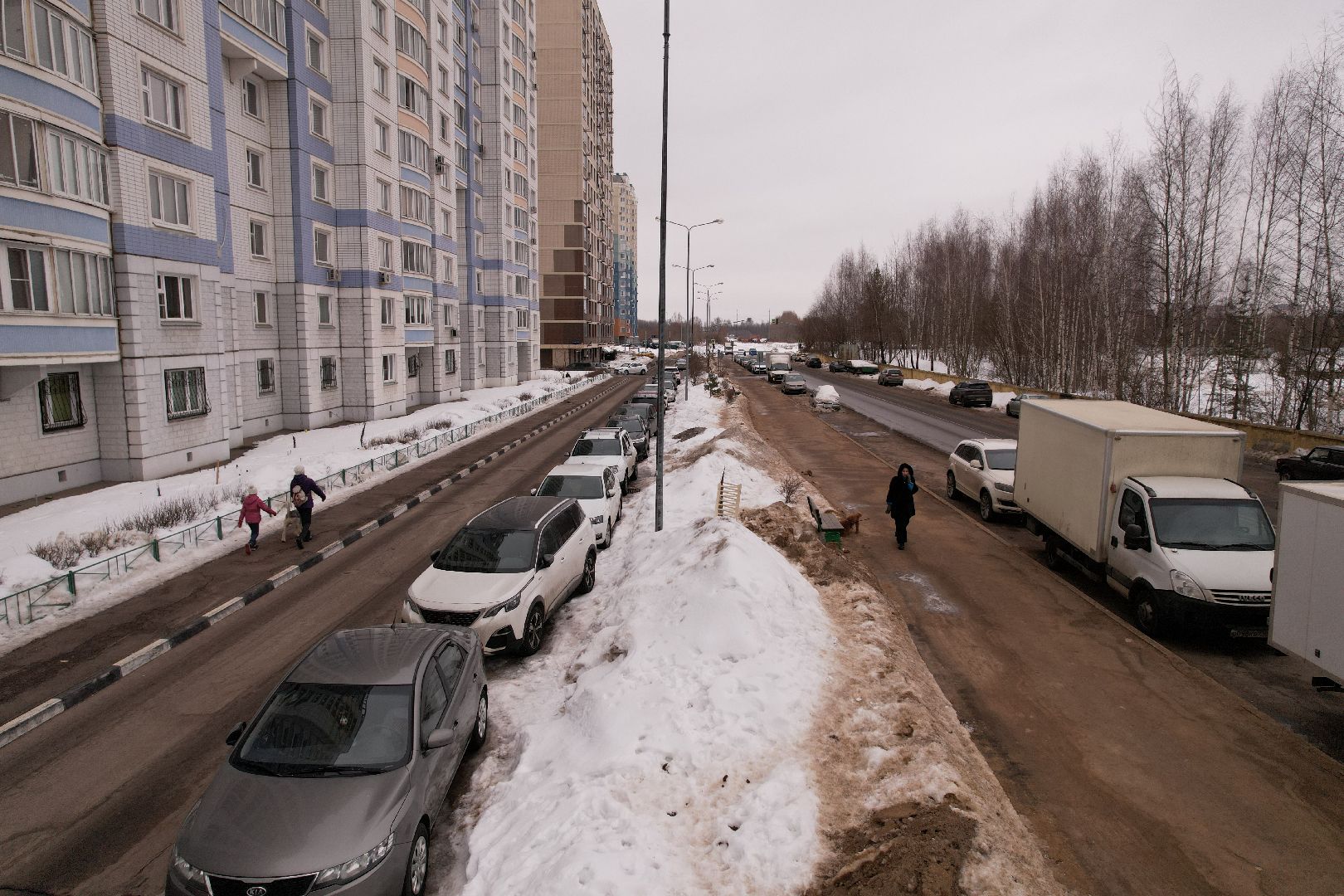 видео с коптера, дорога, балашиха,