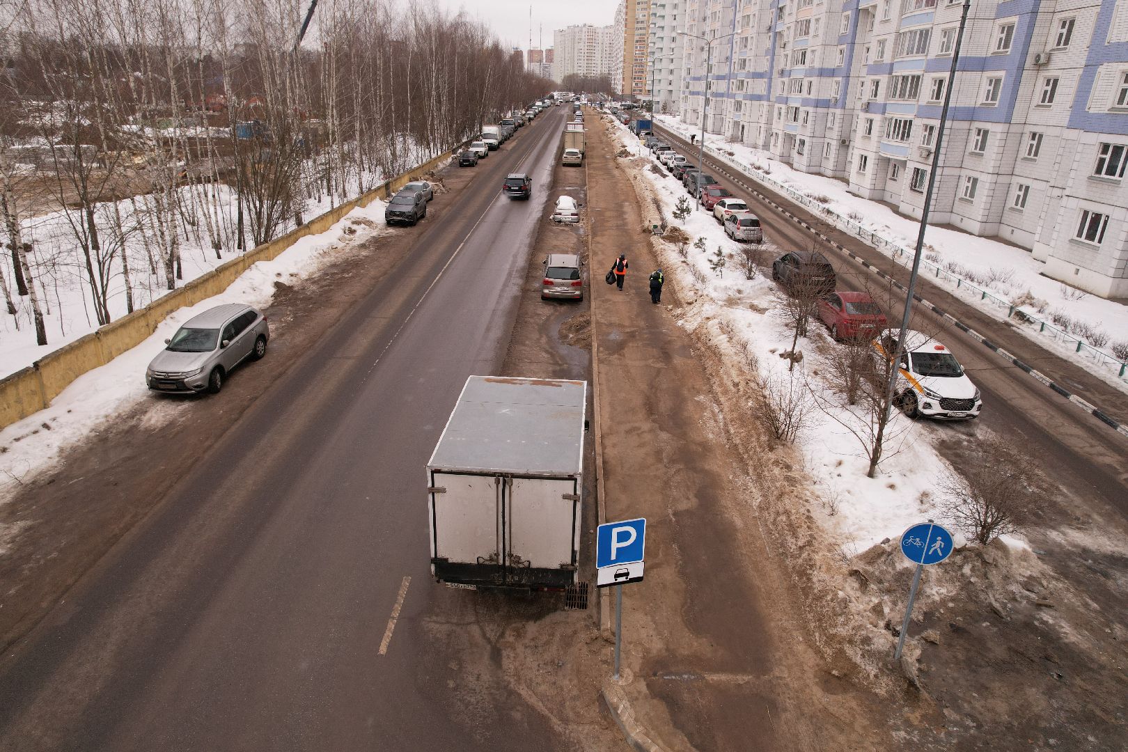 видео с коптера, дорога, балашиха,