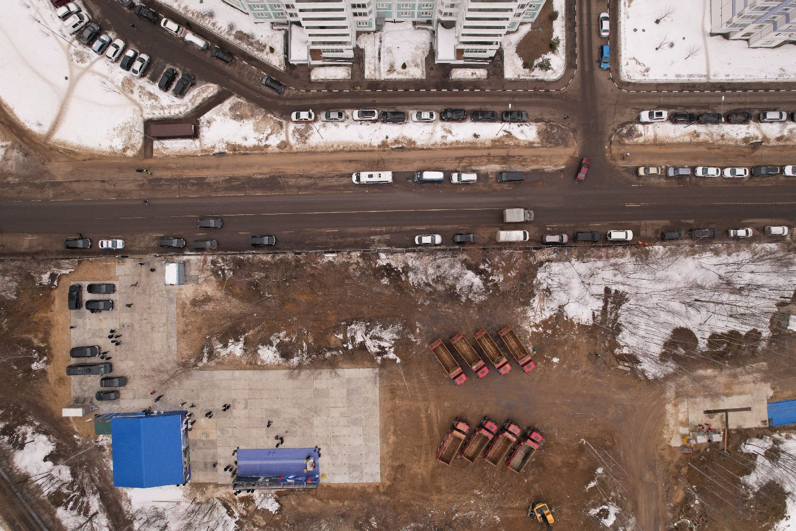 видео с коптера, дорога, балашиха,